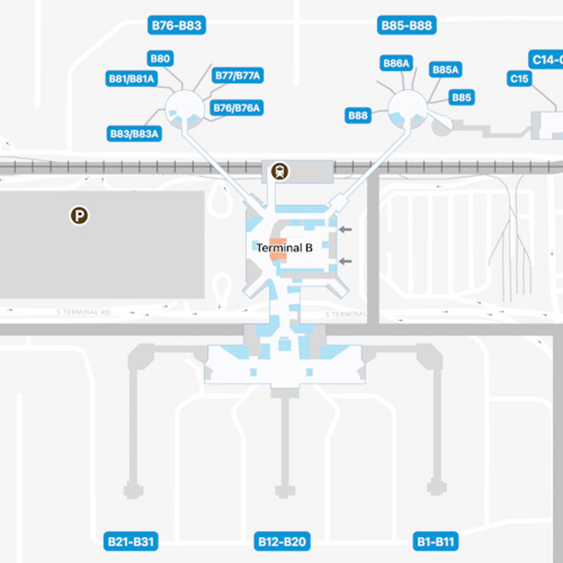 Houston Intercontinental Airport Map  IAH Terminal Guide