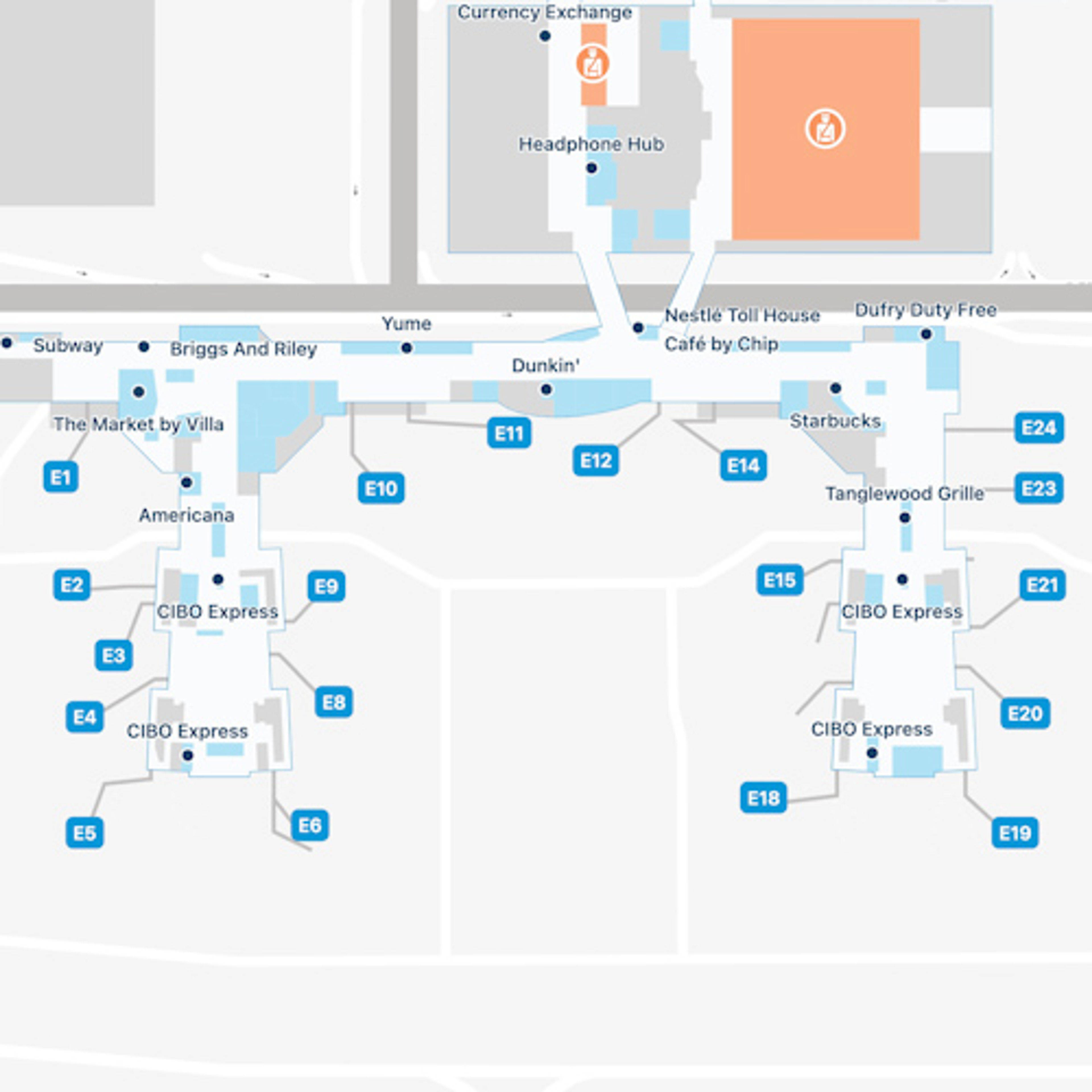 Houston Intercontinental Airport Map | IAH Terminal Guide