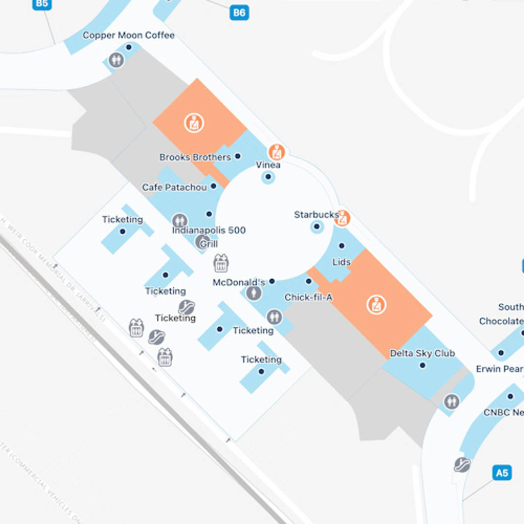 Indianapolis Airport Map  IND Terminal Guide