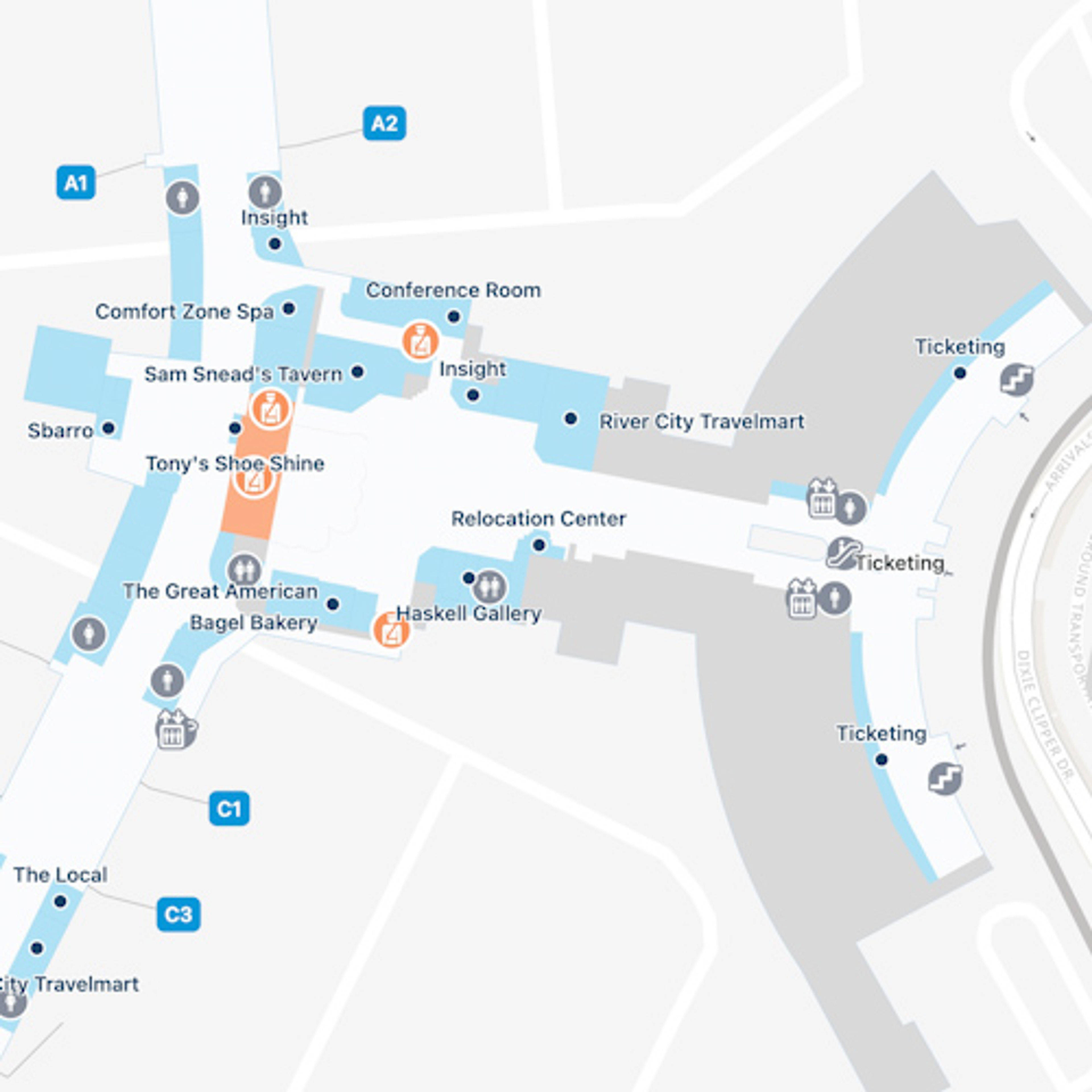 Jacksonville Airport Map | JAX Terminal Guide