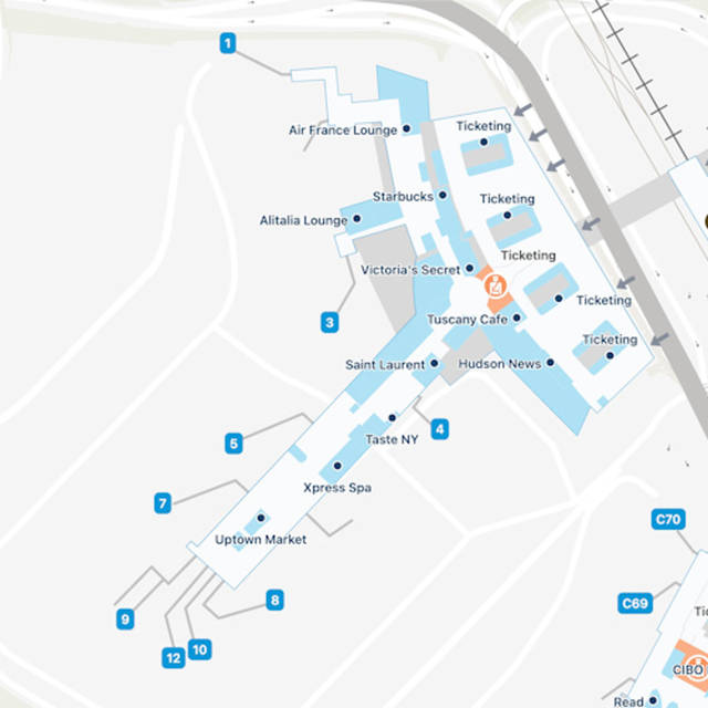 New York Kennedy Airport Map JFK Terminal Guide