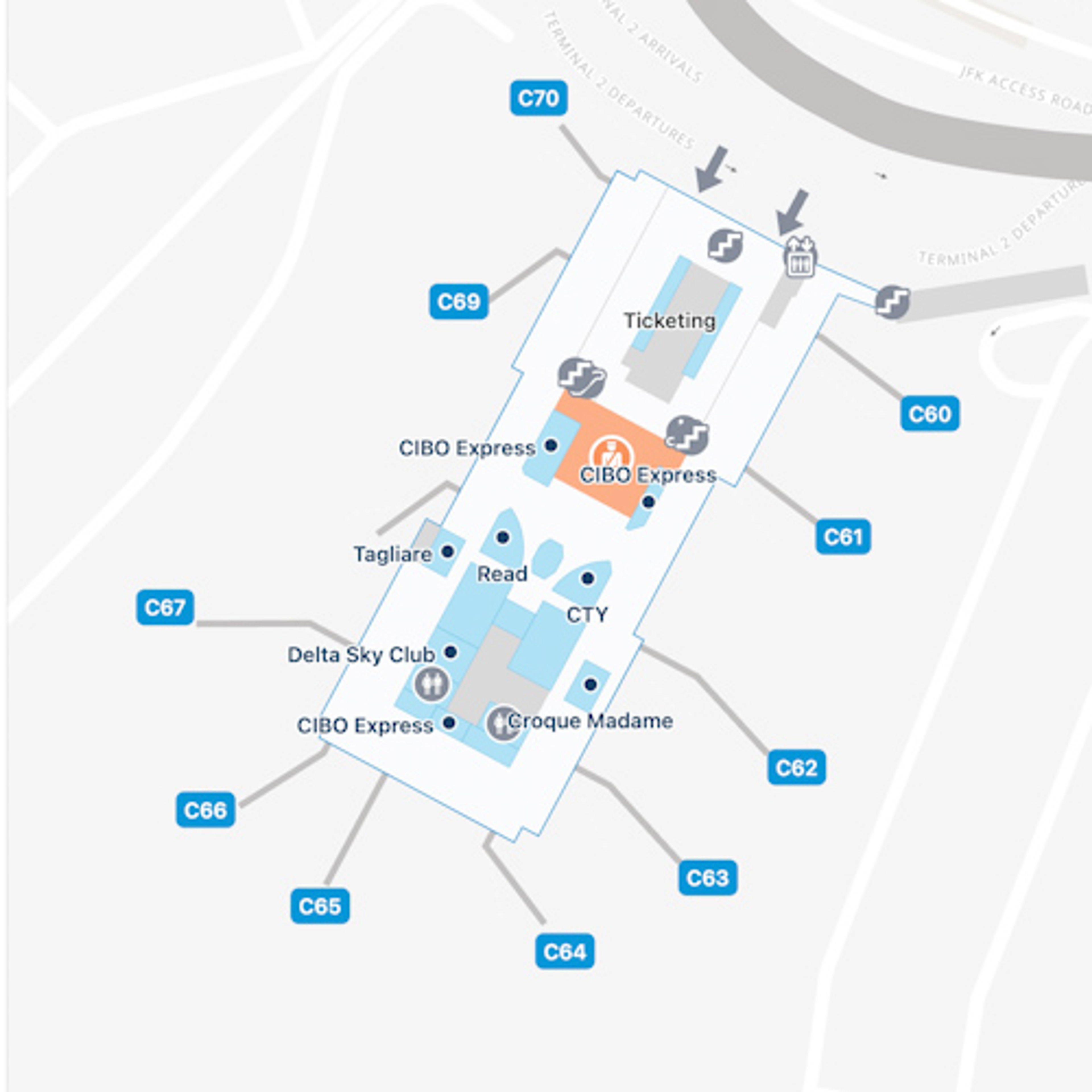 New York Kennedy Airport JFK Terminal 4 Map