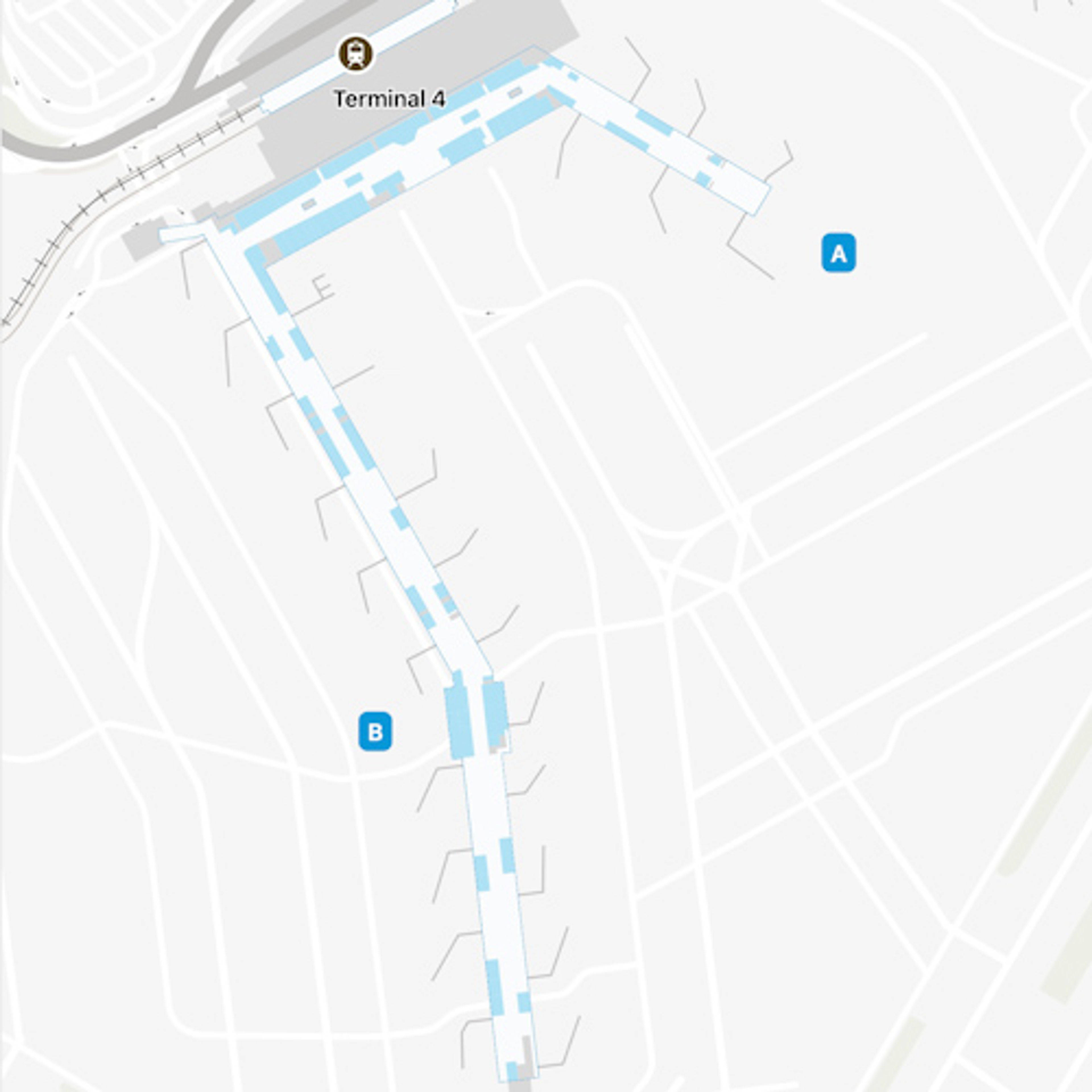 New York Airport Terminal 4 Map