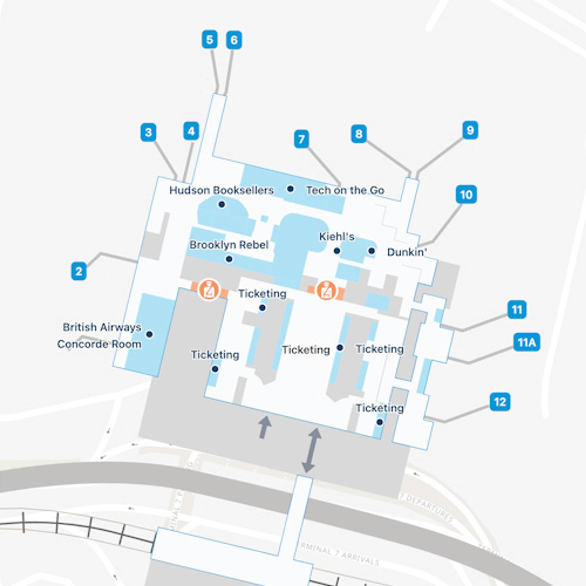 New York Kennedy Airport Map  JFK Terminal Guide