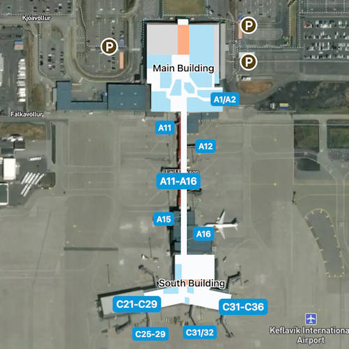 Keflavik Airport Map KEF Terminal Guide   Keflavik KEF OverviewMap 