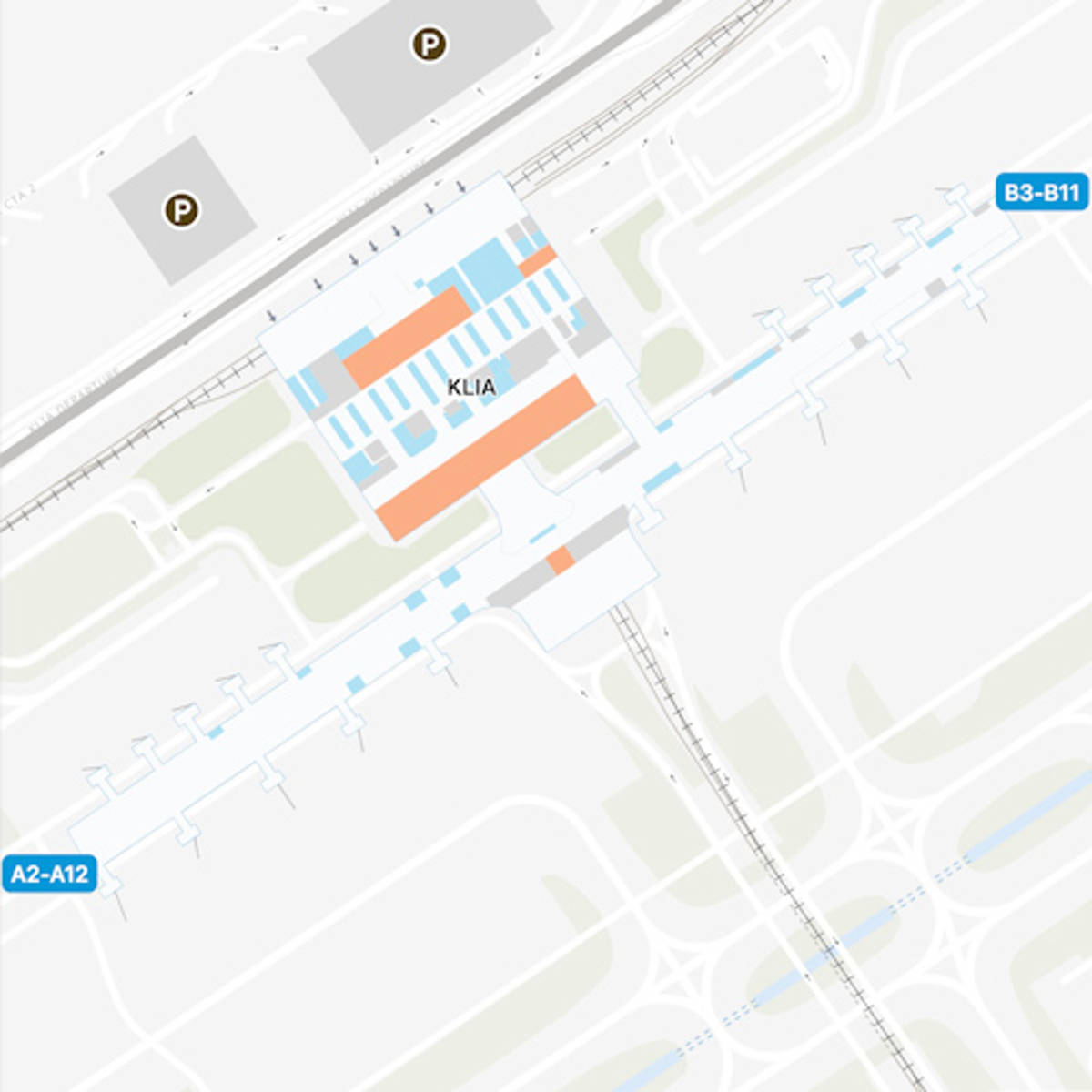 Kuala Lumpur Airport KUL Satellite Terminal Map