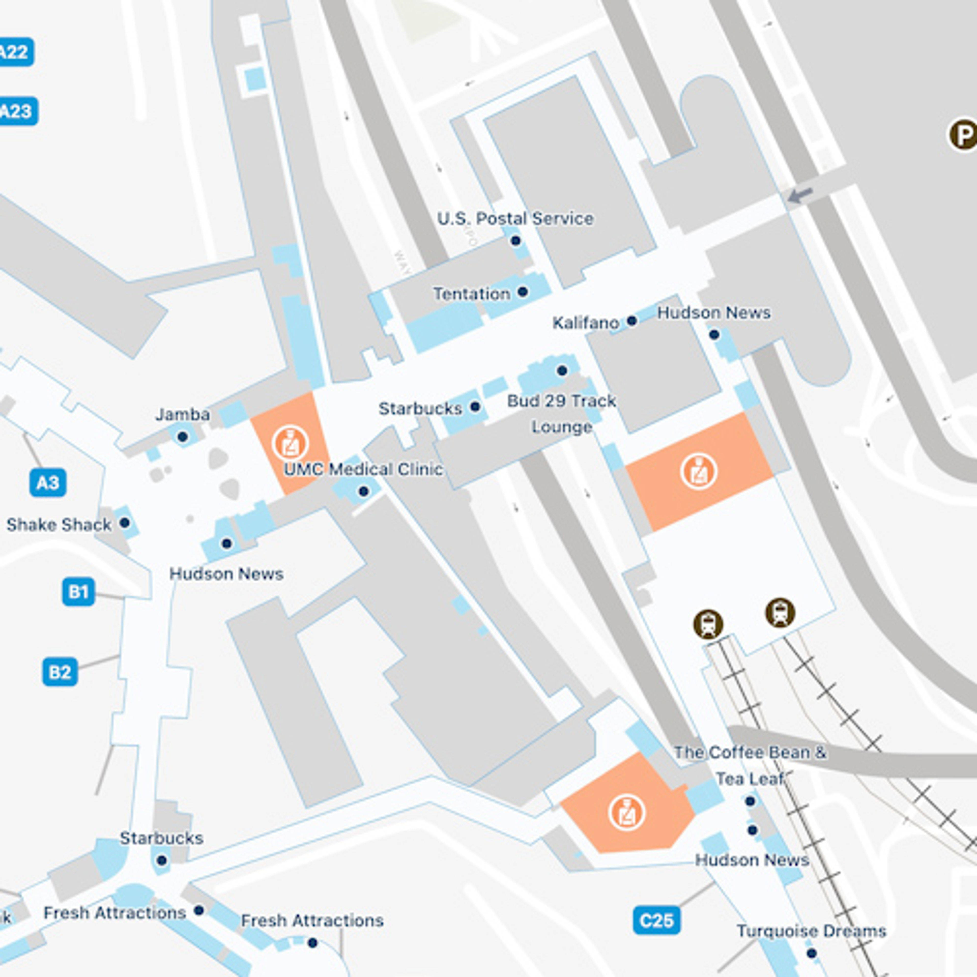 Las Vegas Airport Map | LAS Terminal Guide