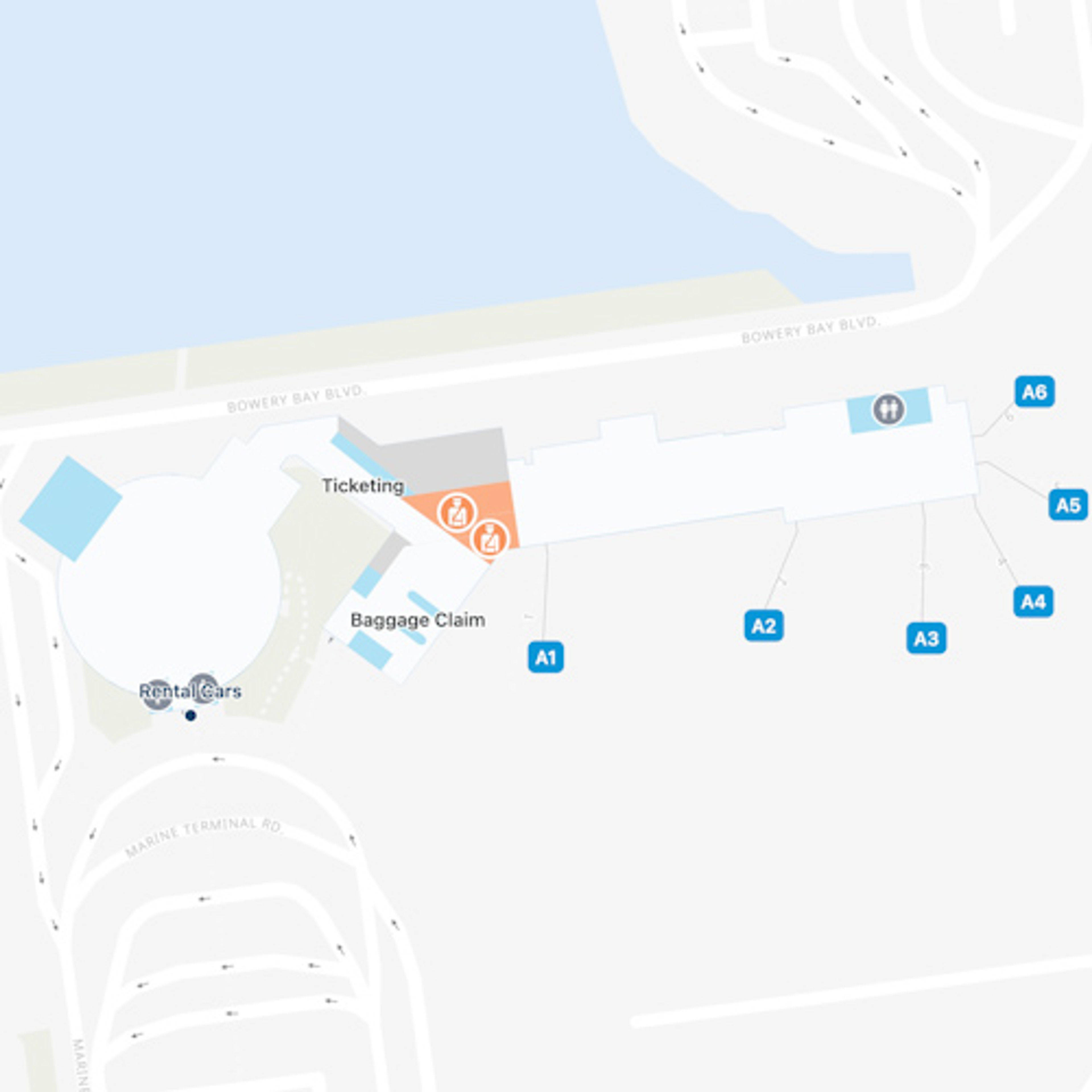 Flushing Airport Terminal A Map