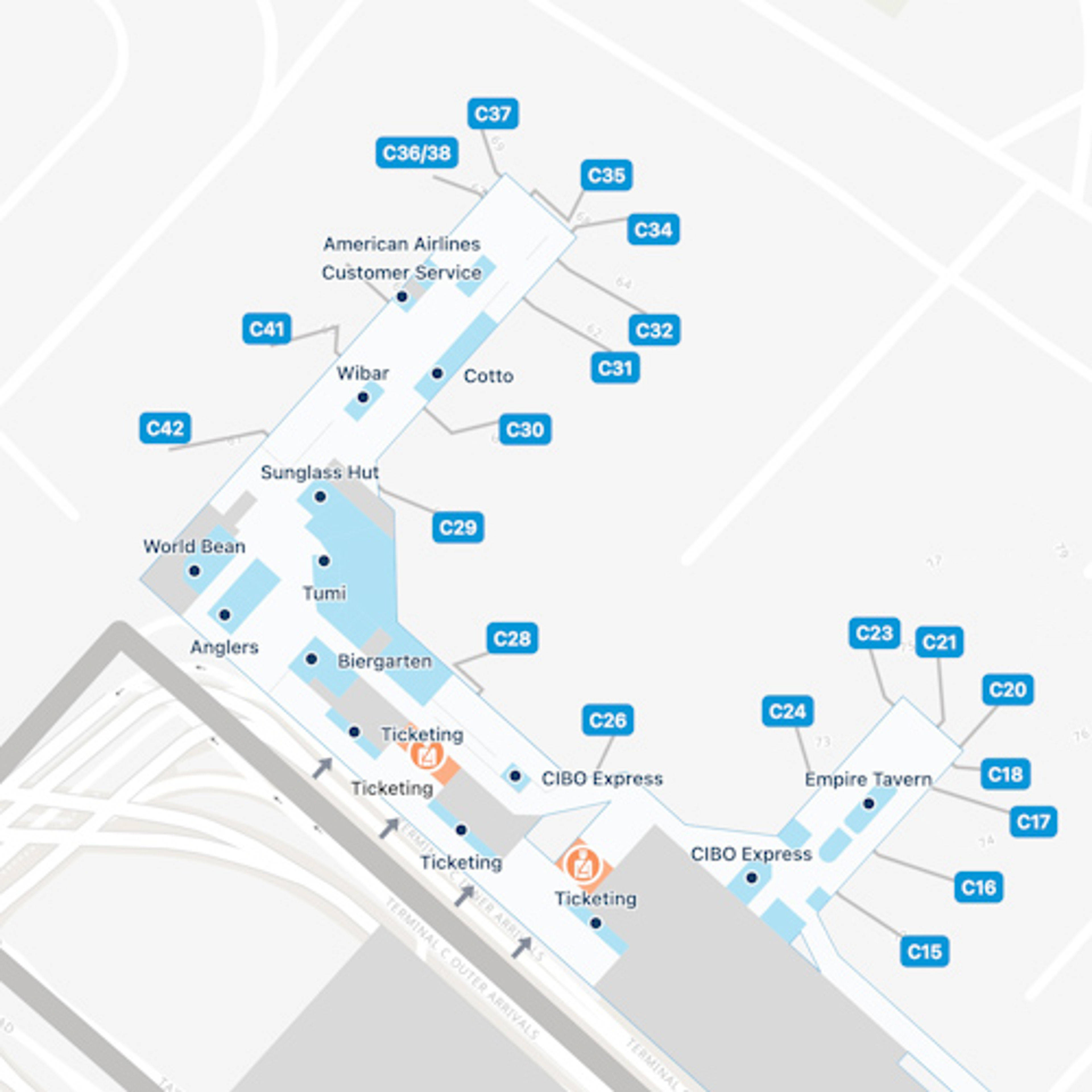 La Guardia Airport Map LGA Terminal Guide   La Guardia LGA Terminal C 