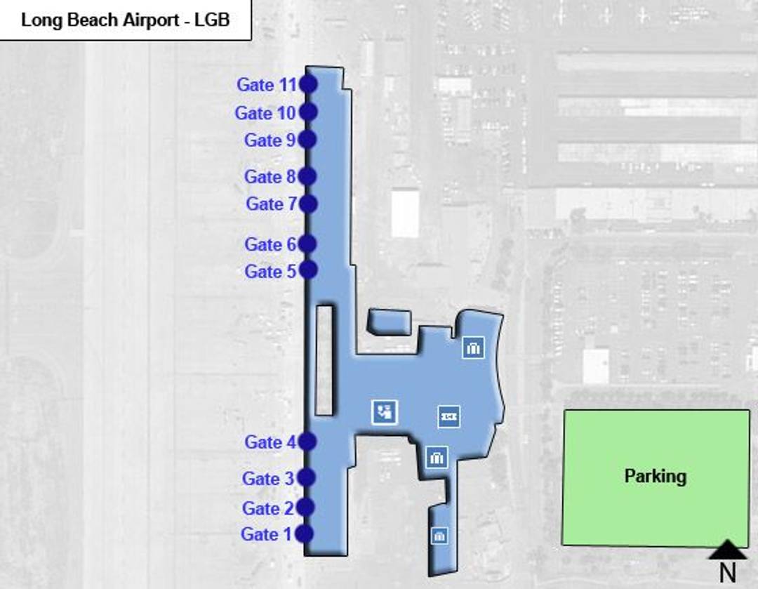 Long Beach Airport Map LGB Terminal Guide