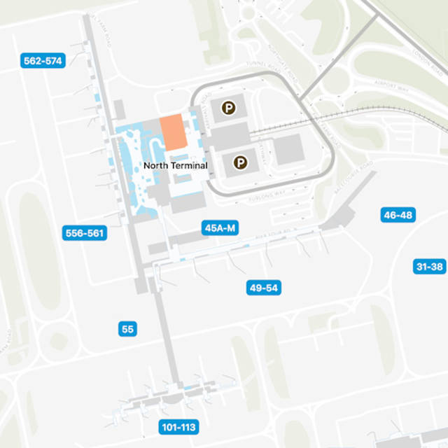 London Gatwick Airport LGW North Terminal Map