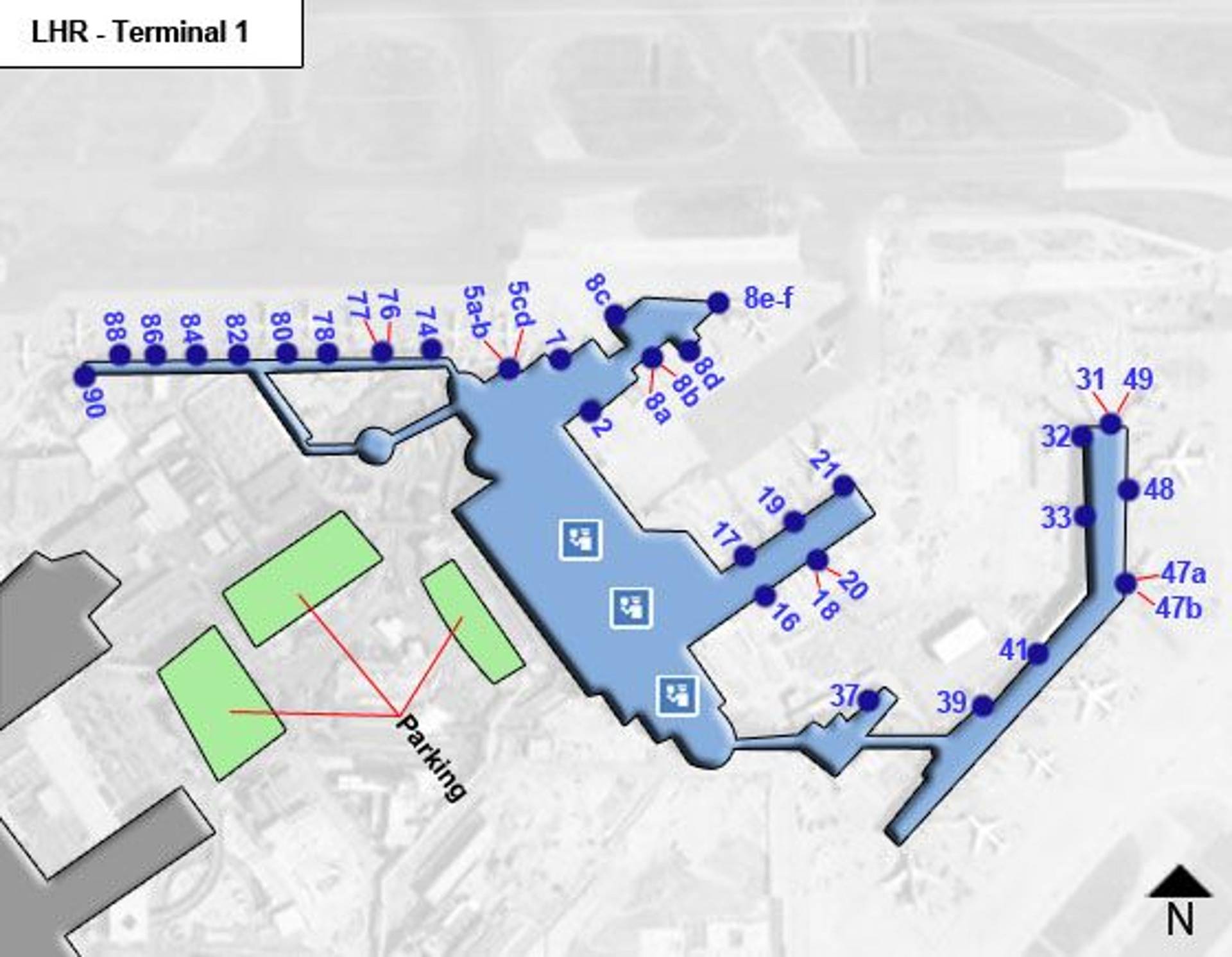 London Heathrow Airport LHR Terminal 3 Map