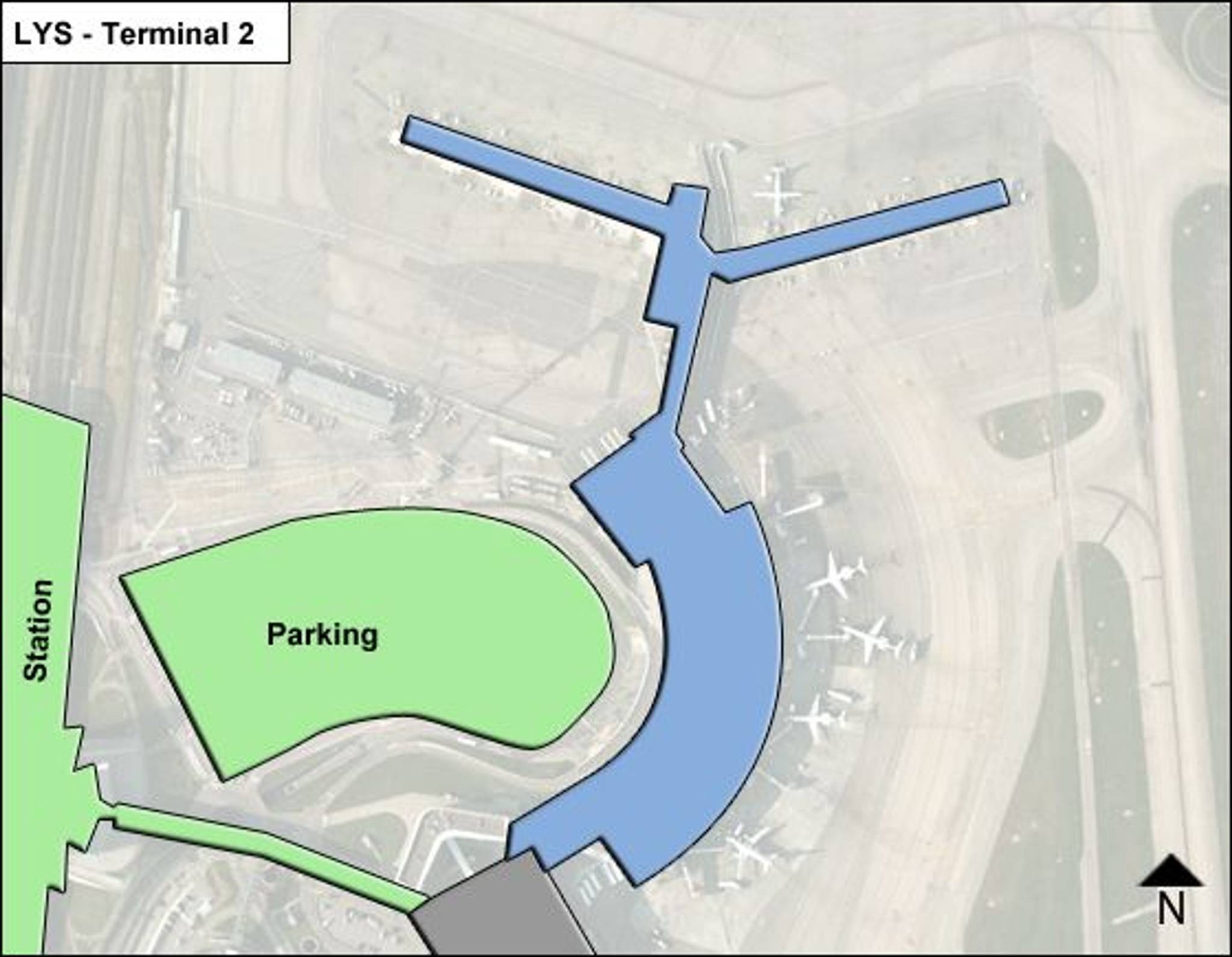 Lyon Exupery Airport LYS Terminal 1 Map