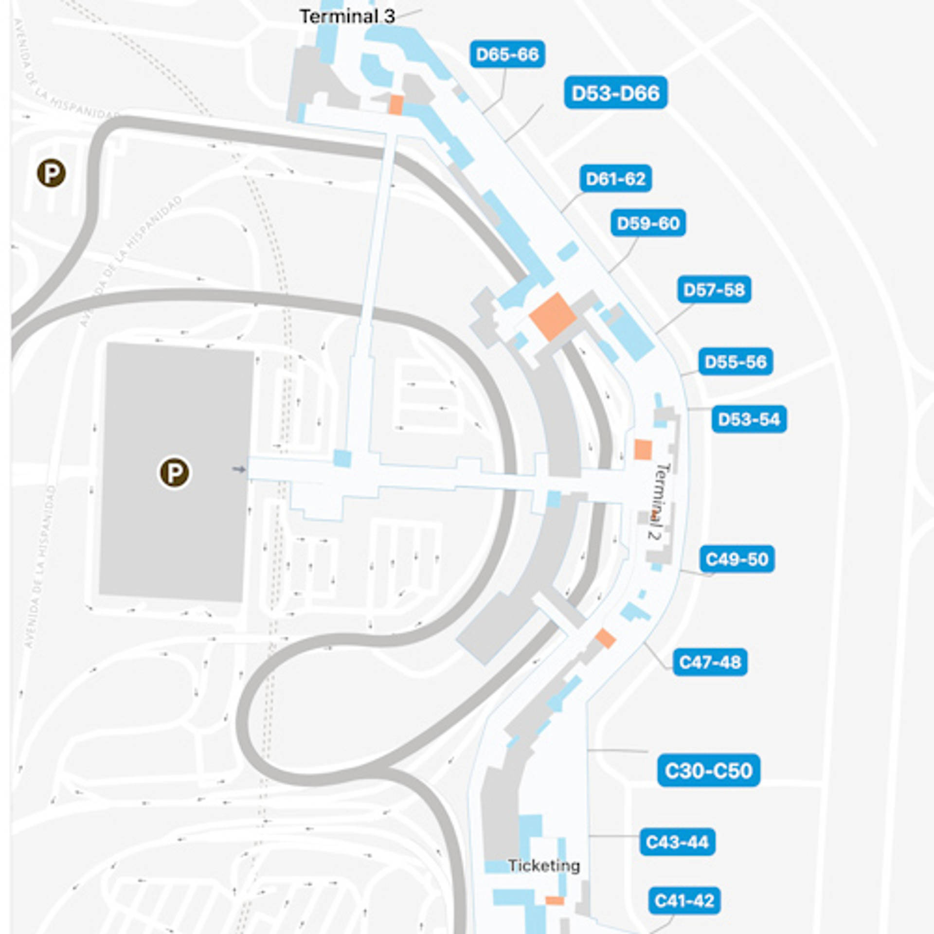 Madrid Barajas Airport MAD Terminal 4 Map