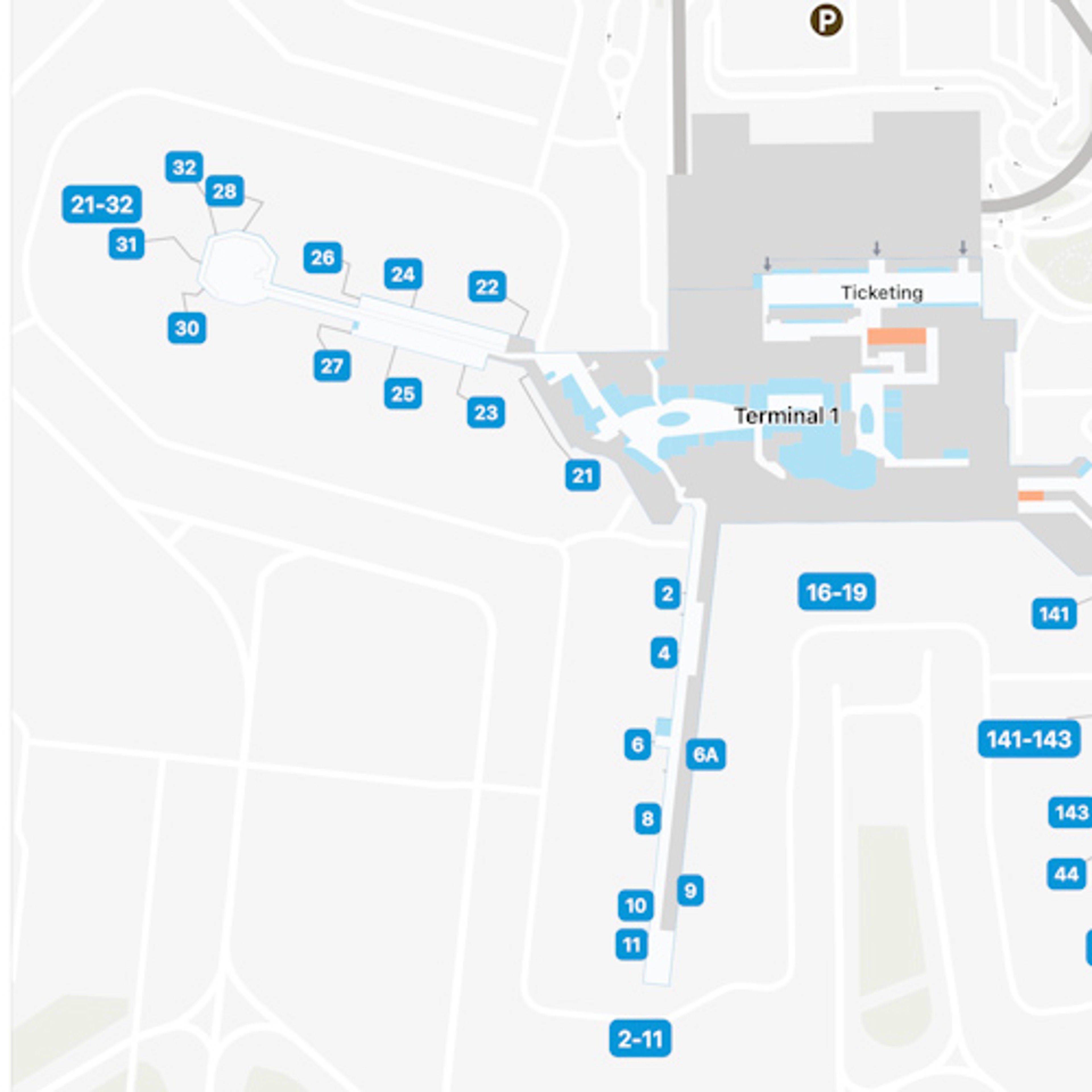 Manchester Airport Map Man Terminal Guide 6338