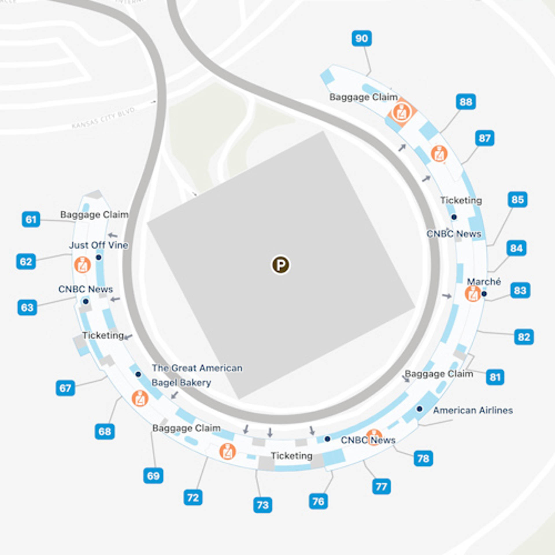 Kansas City Airport Map MCI Terminal Guide