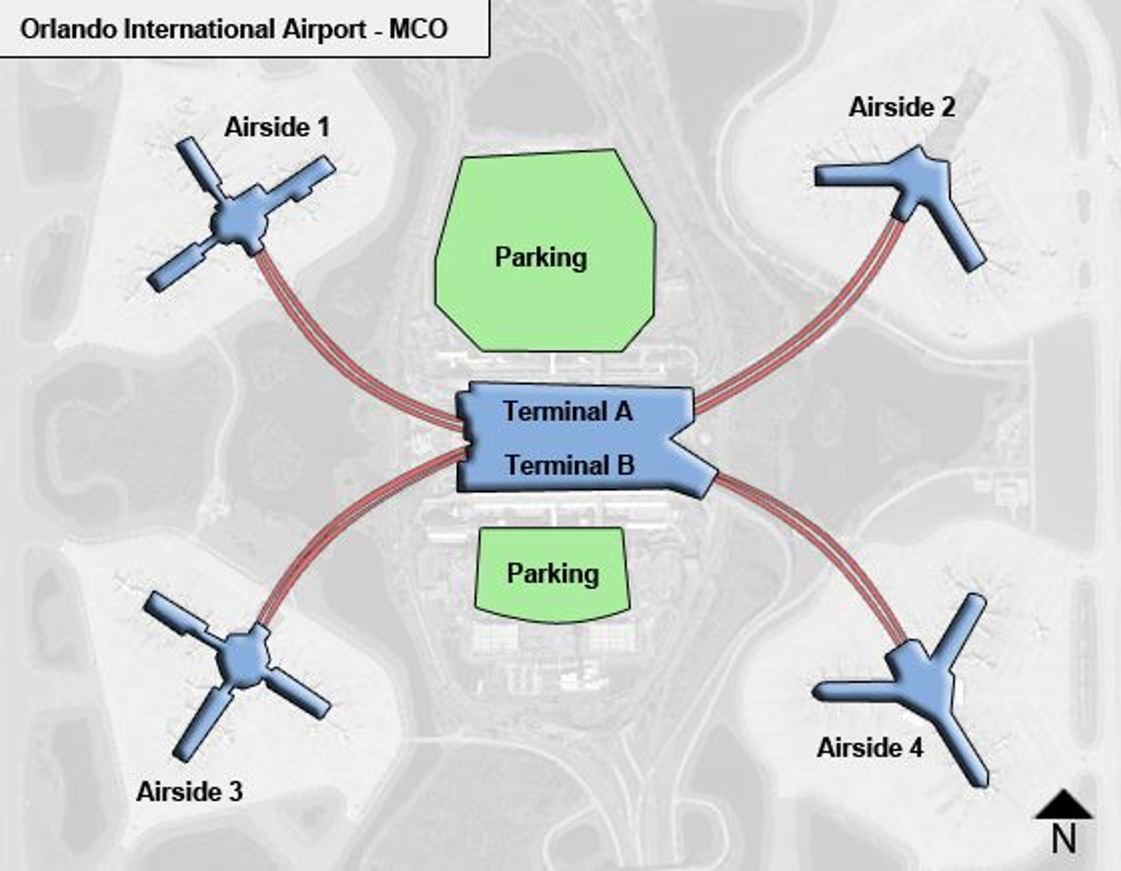 Orlando Airport Overview Map