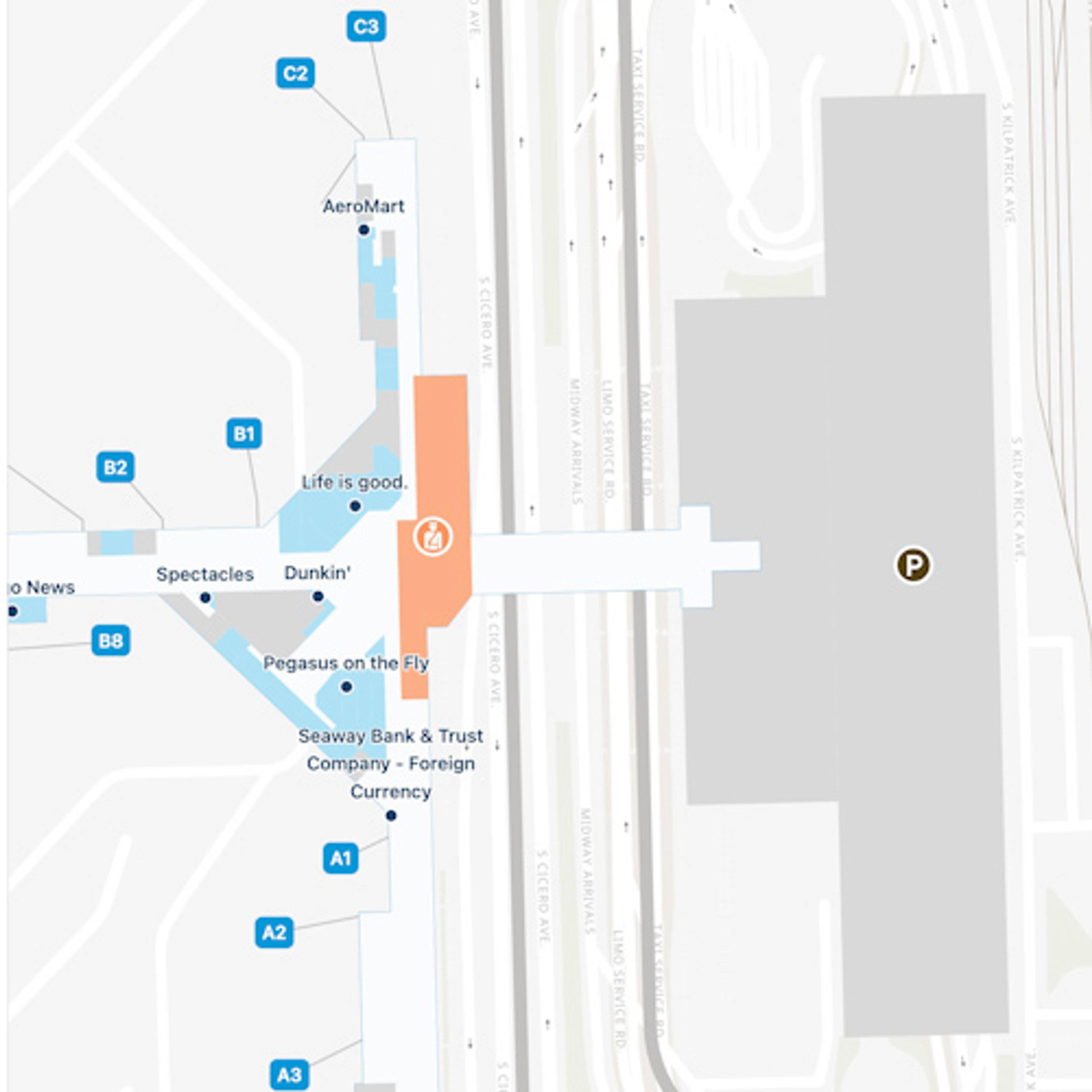 Chicago Midway Airport Map | MDW Terminal Guide