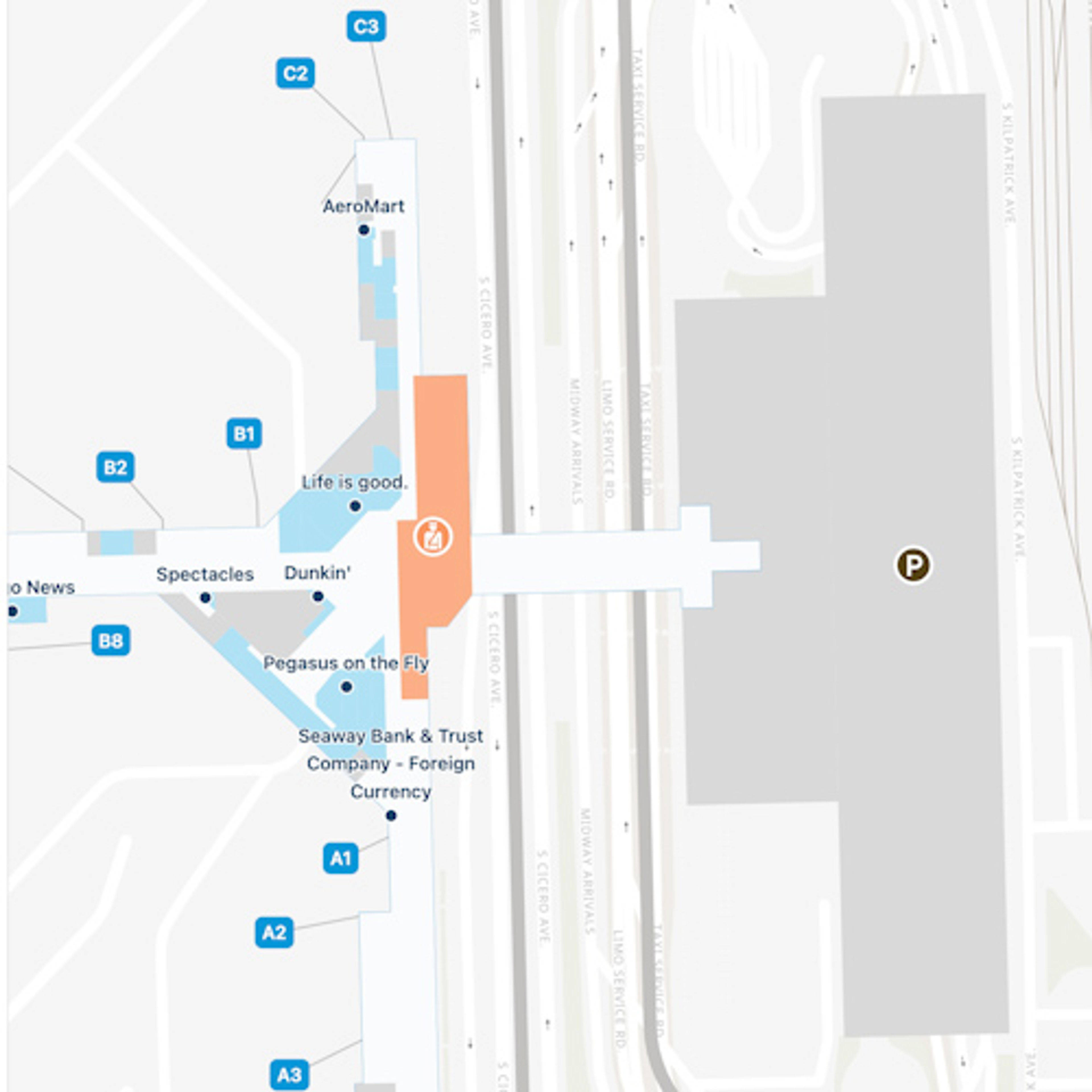 Chicago Airport Main Terminal Map