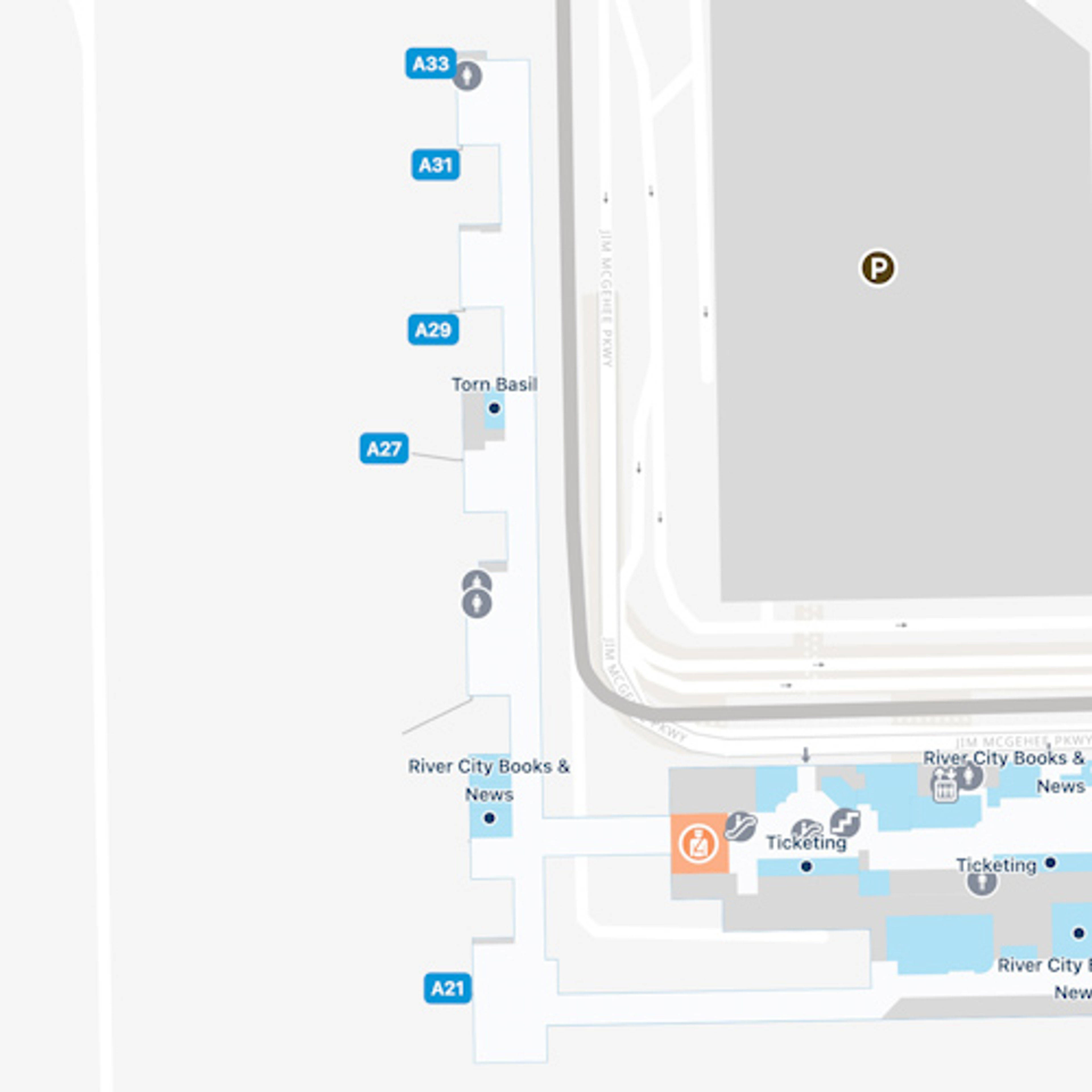 Memphis Airport Map MEM Terminal Guide   Memphis MEM Concourse A 