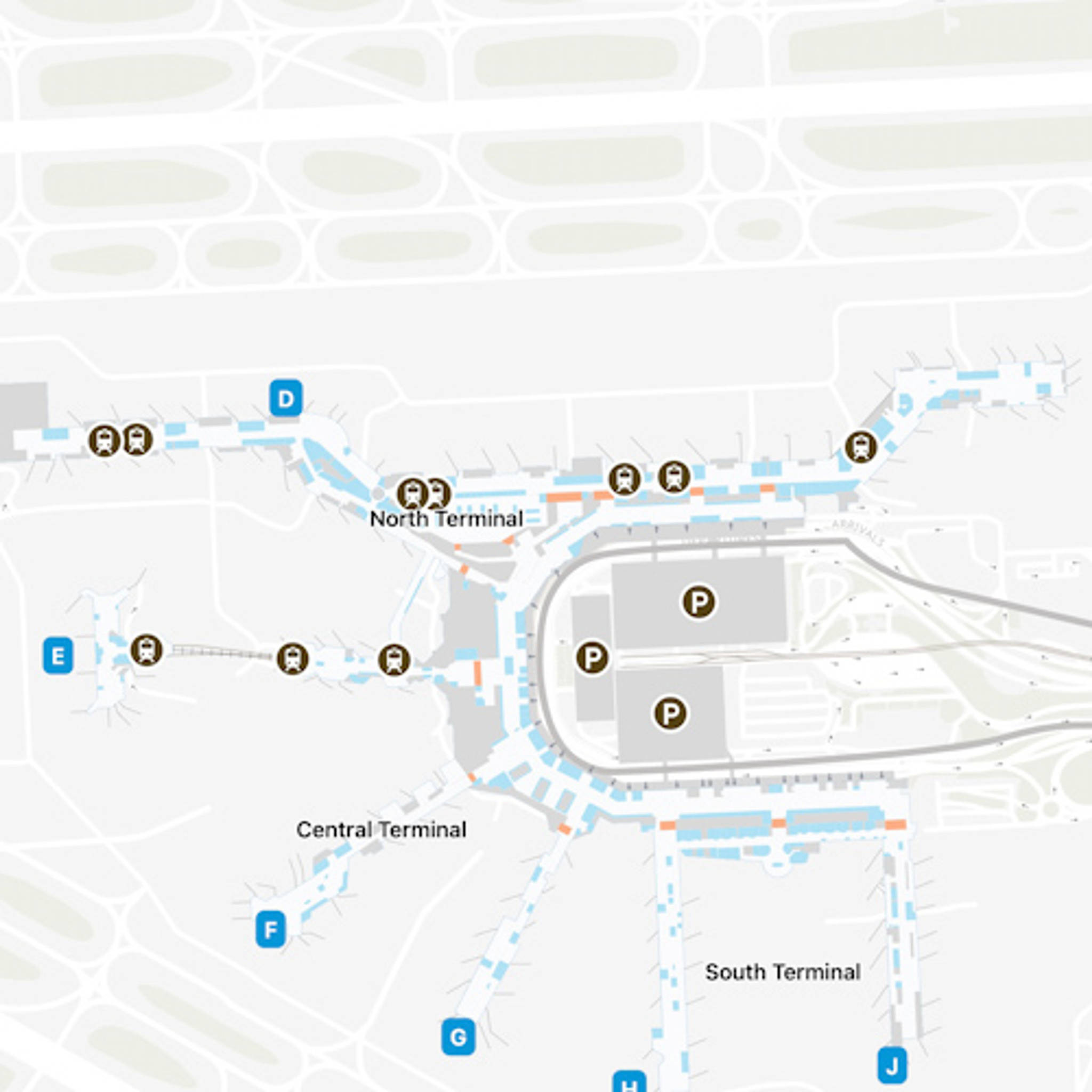Miami Airport MIA Concourse E Map