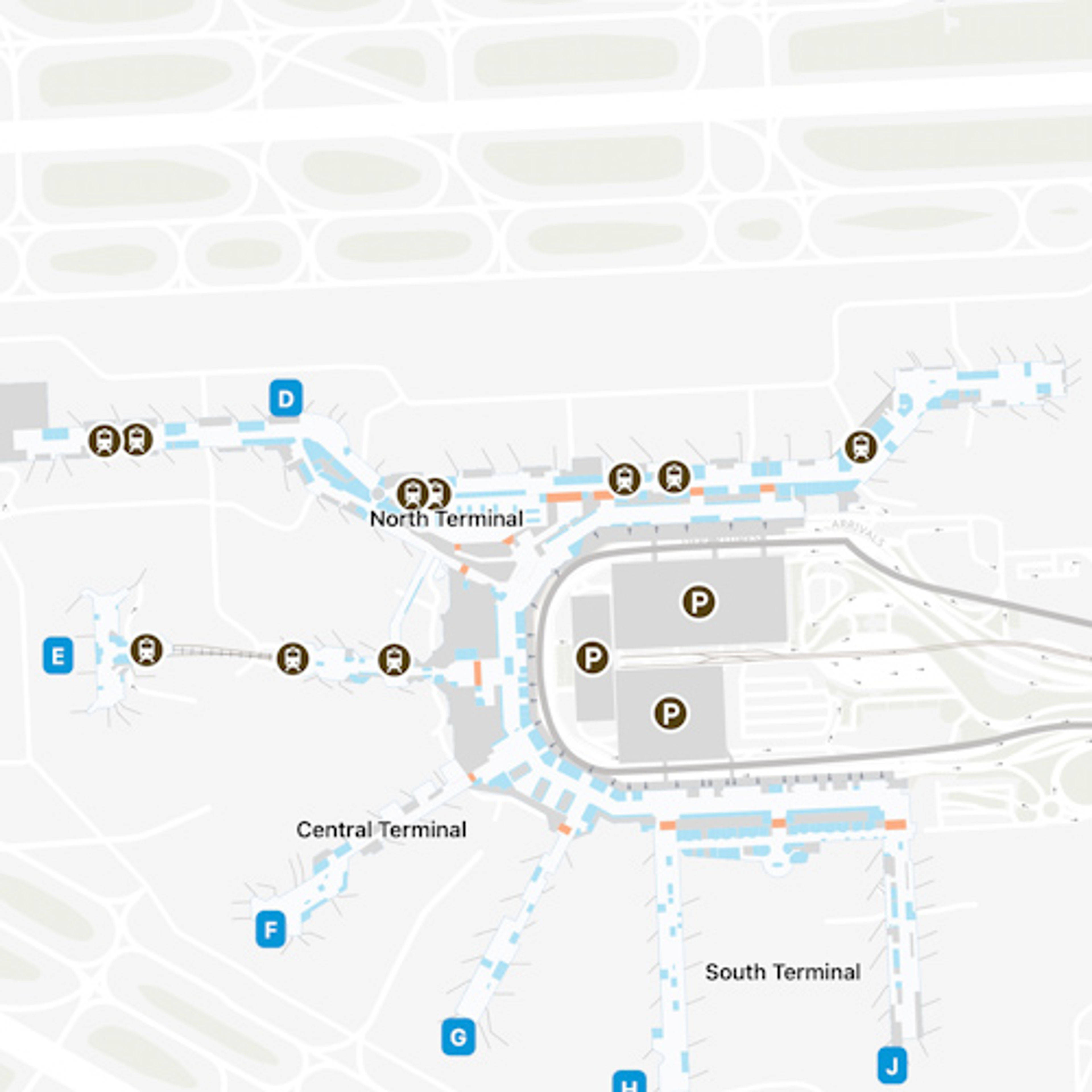 Miami Airport Concourse D Map