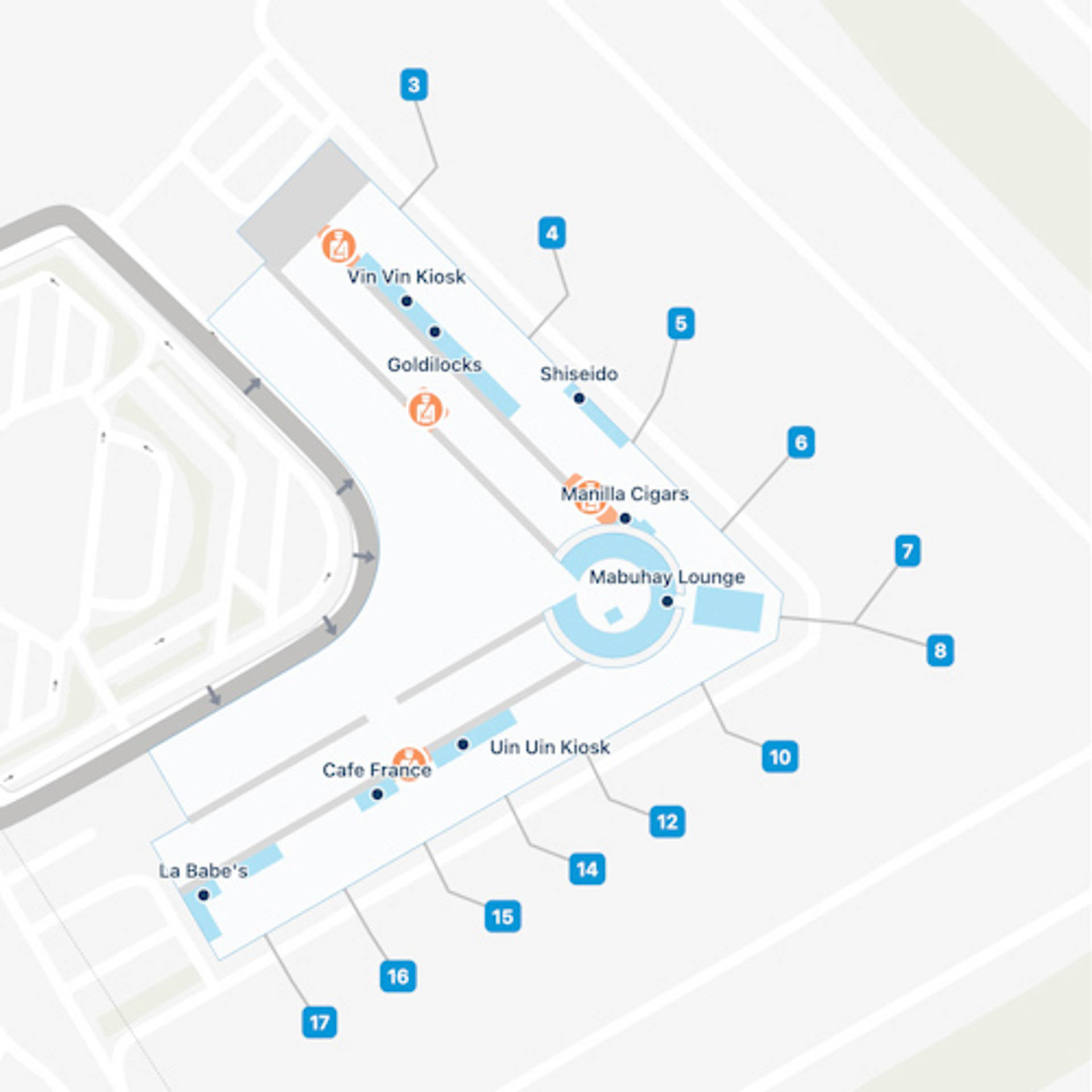 Manilla Ninoy Aquino Airport MNL Terminal 3 Map