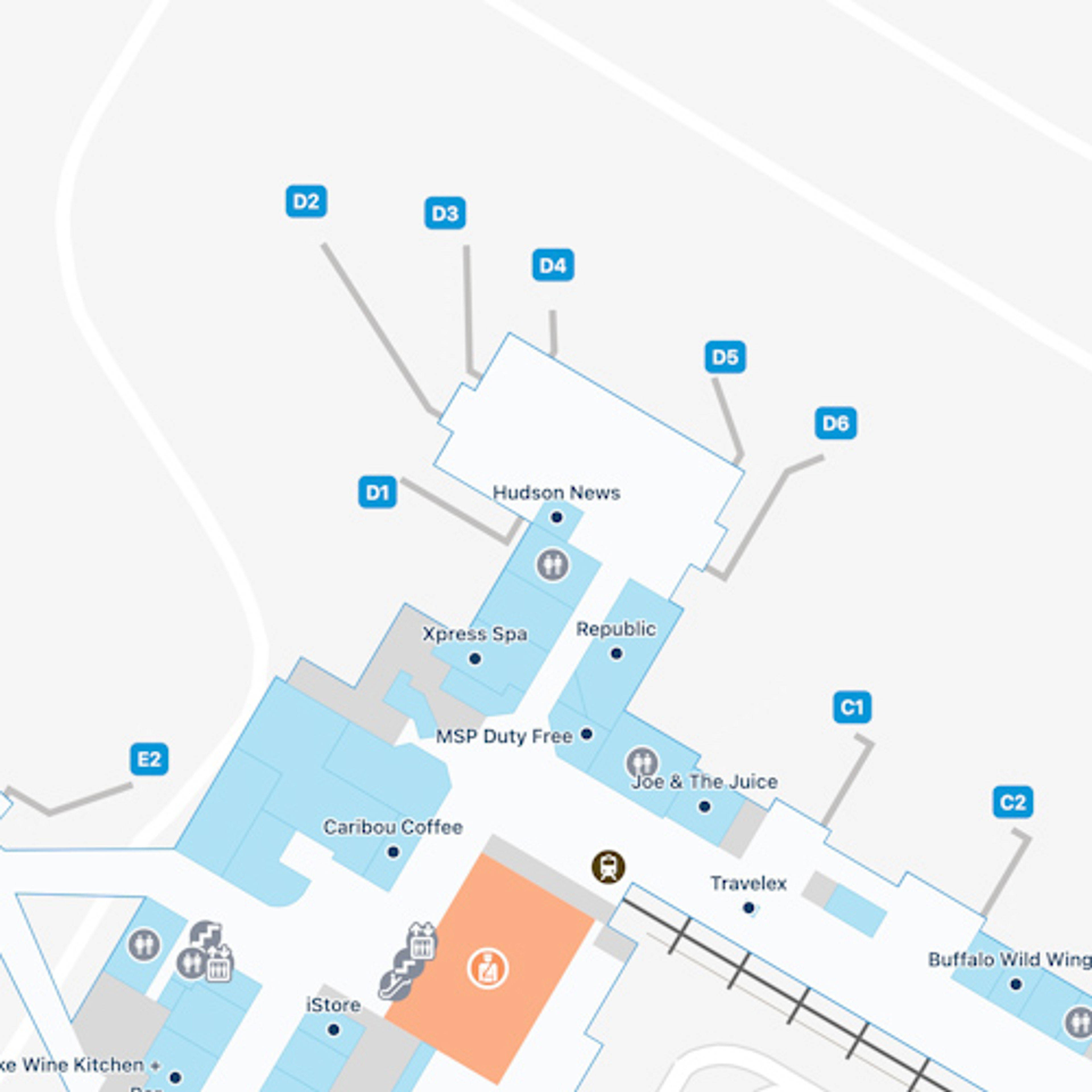 St. Paul Airport Concourse D Map
