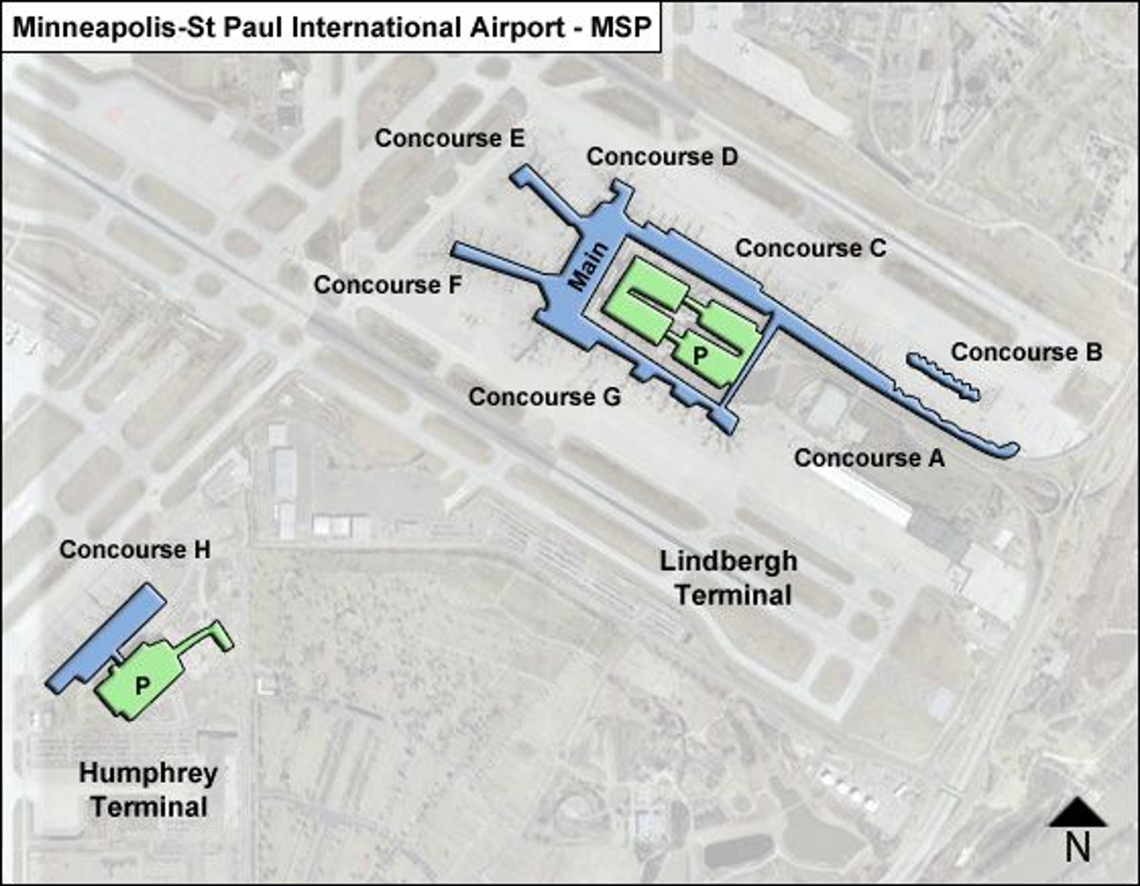 St. Paul Airport Overview Map