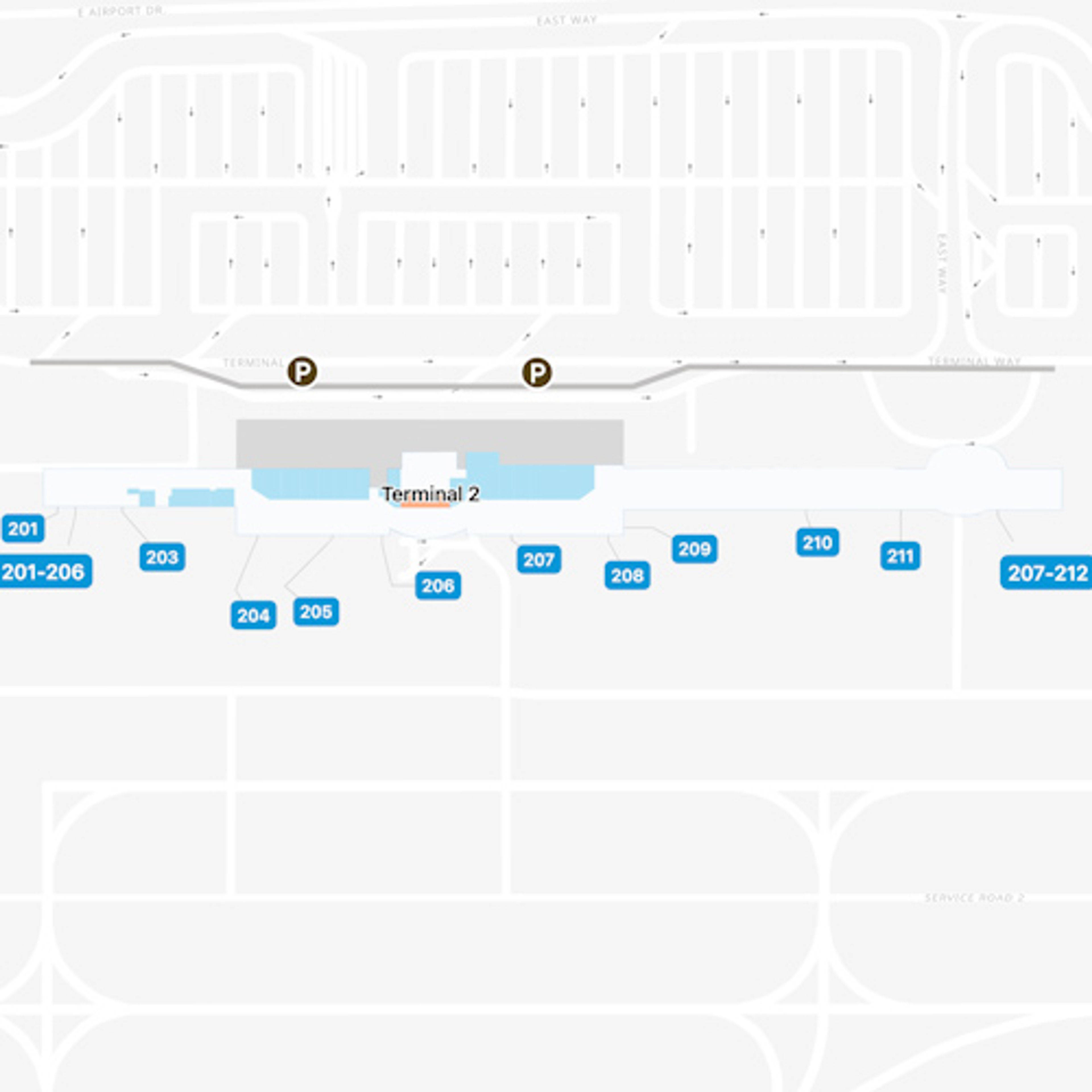 Ontario Airport Terminal 2 Map