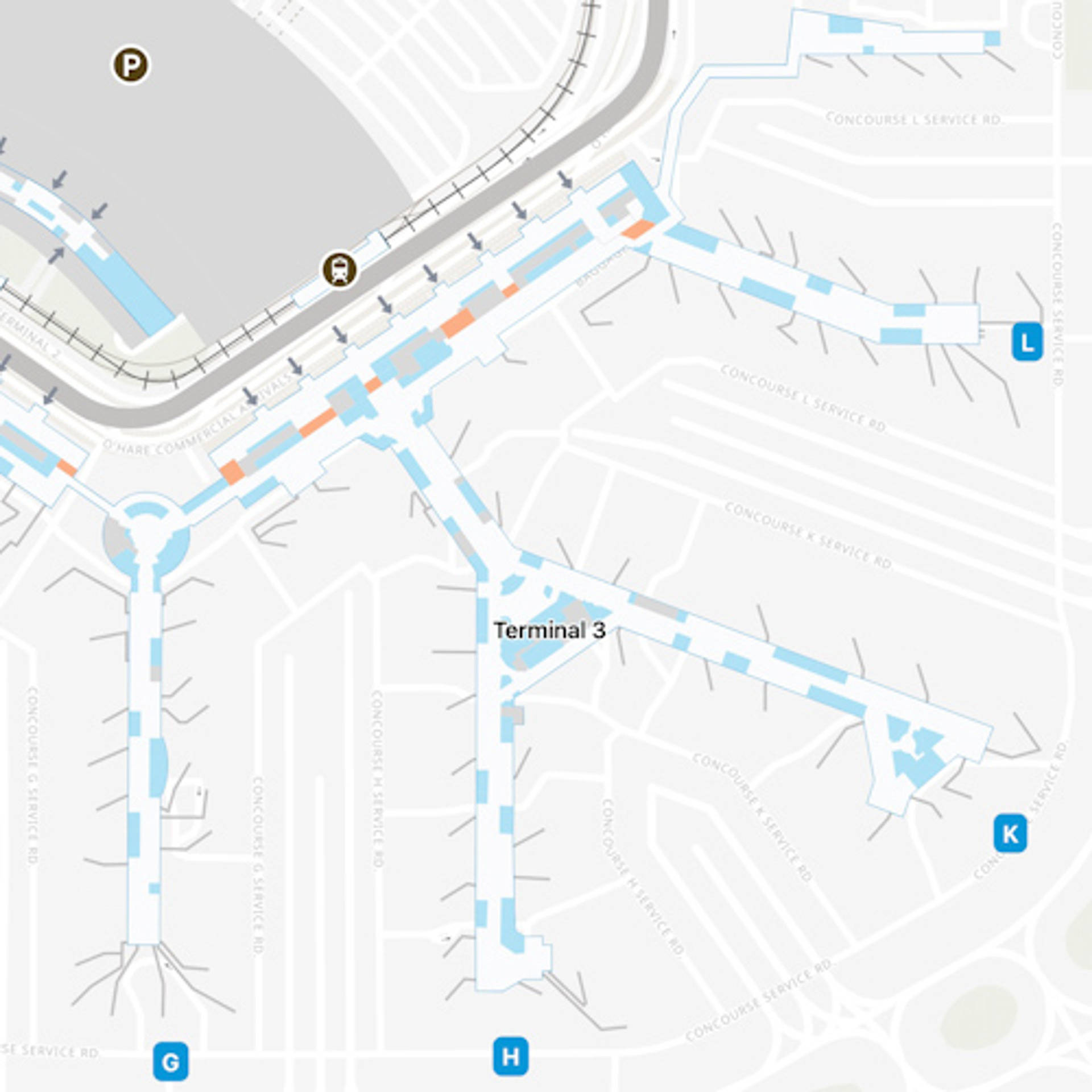 Chicago OHare Airport ORD Terminal 3 Map