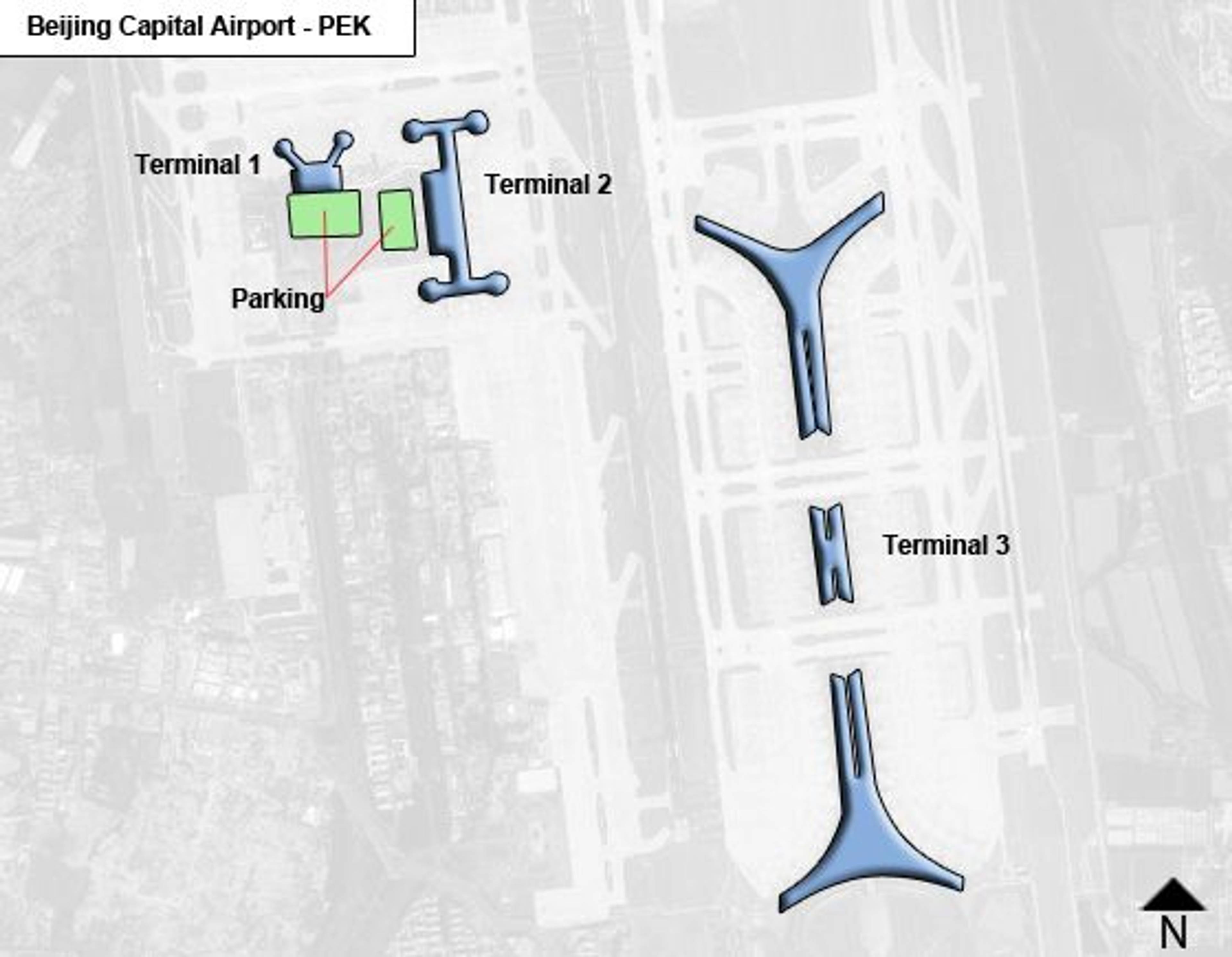 Beijing, Chaoyang District Airport Overview Map