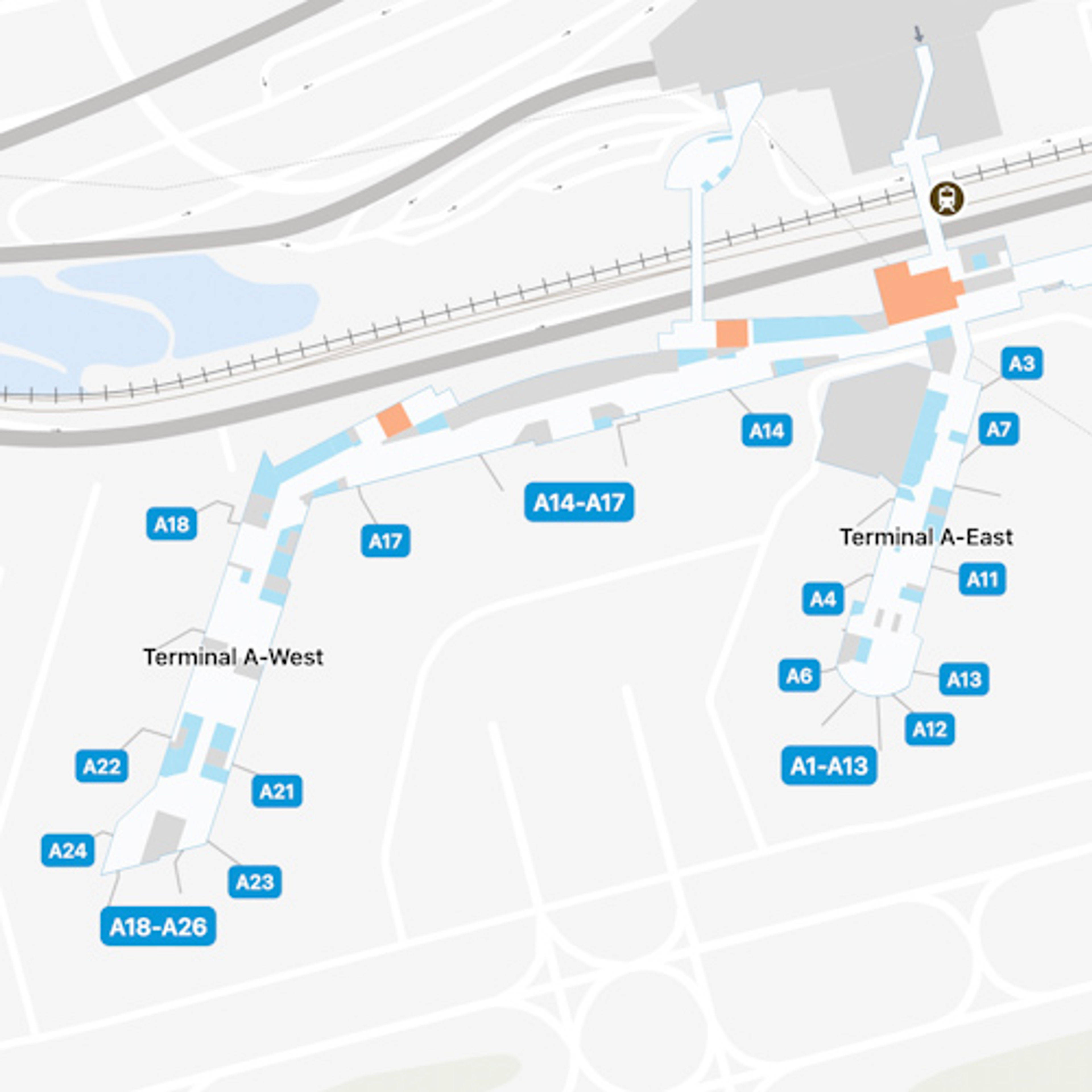 Philadelphia Airport PHL Terminal B Map