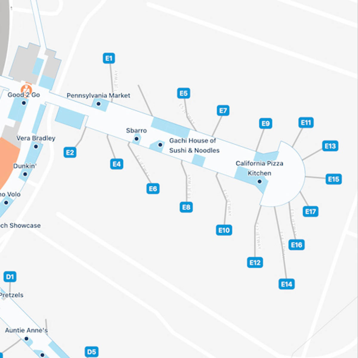 Philadelphia Airport Map Phl Terminal Guide 2867