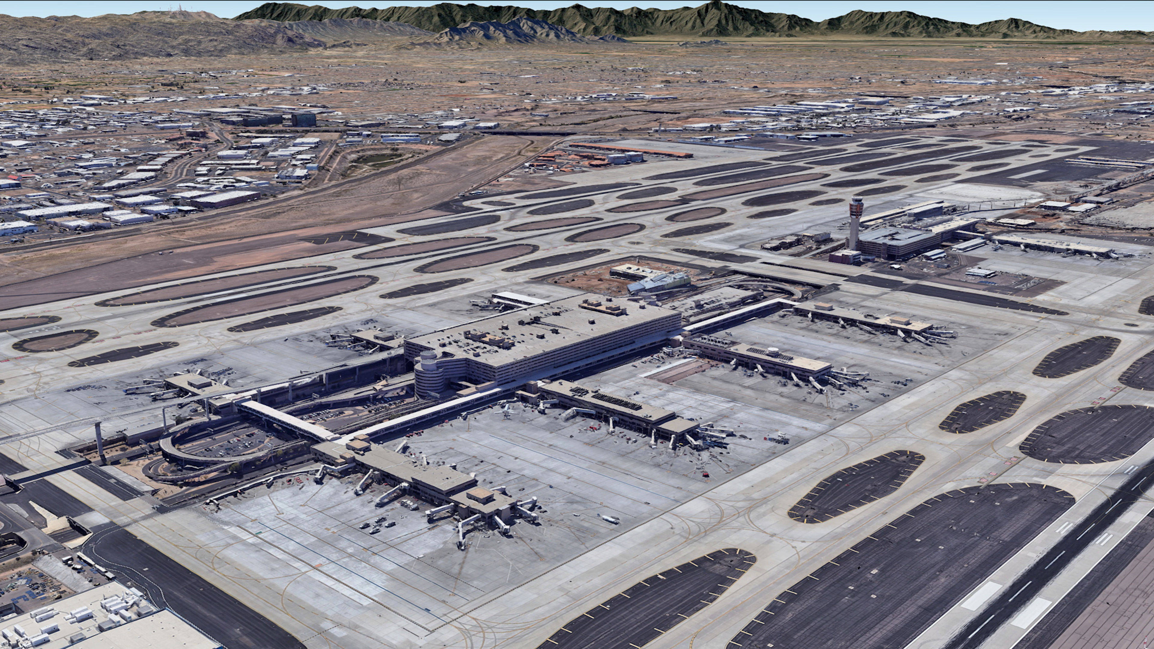 Aerial View of Phoenix Sky Harbor Airport