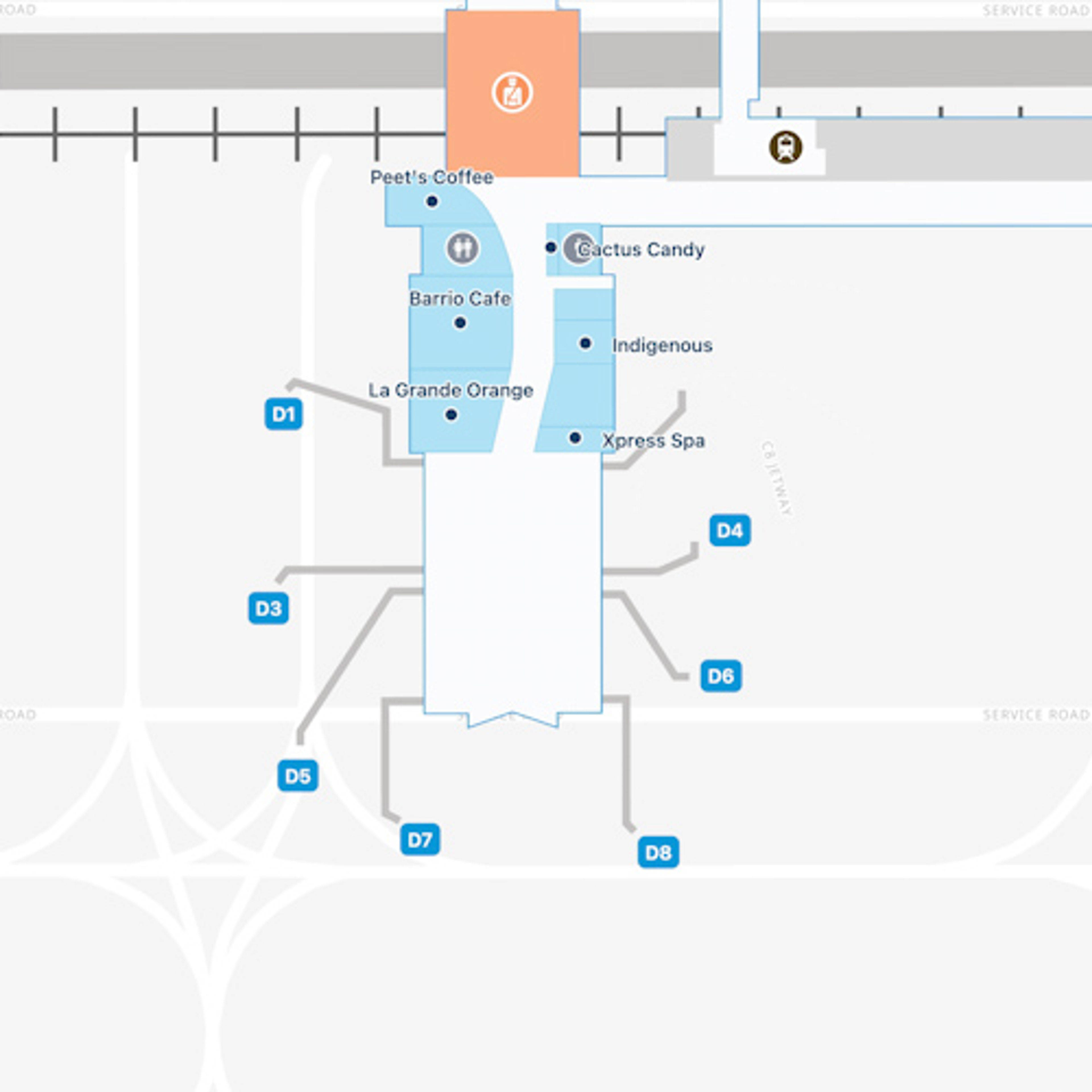 Phoenix Airport Concourse D Map