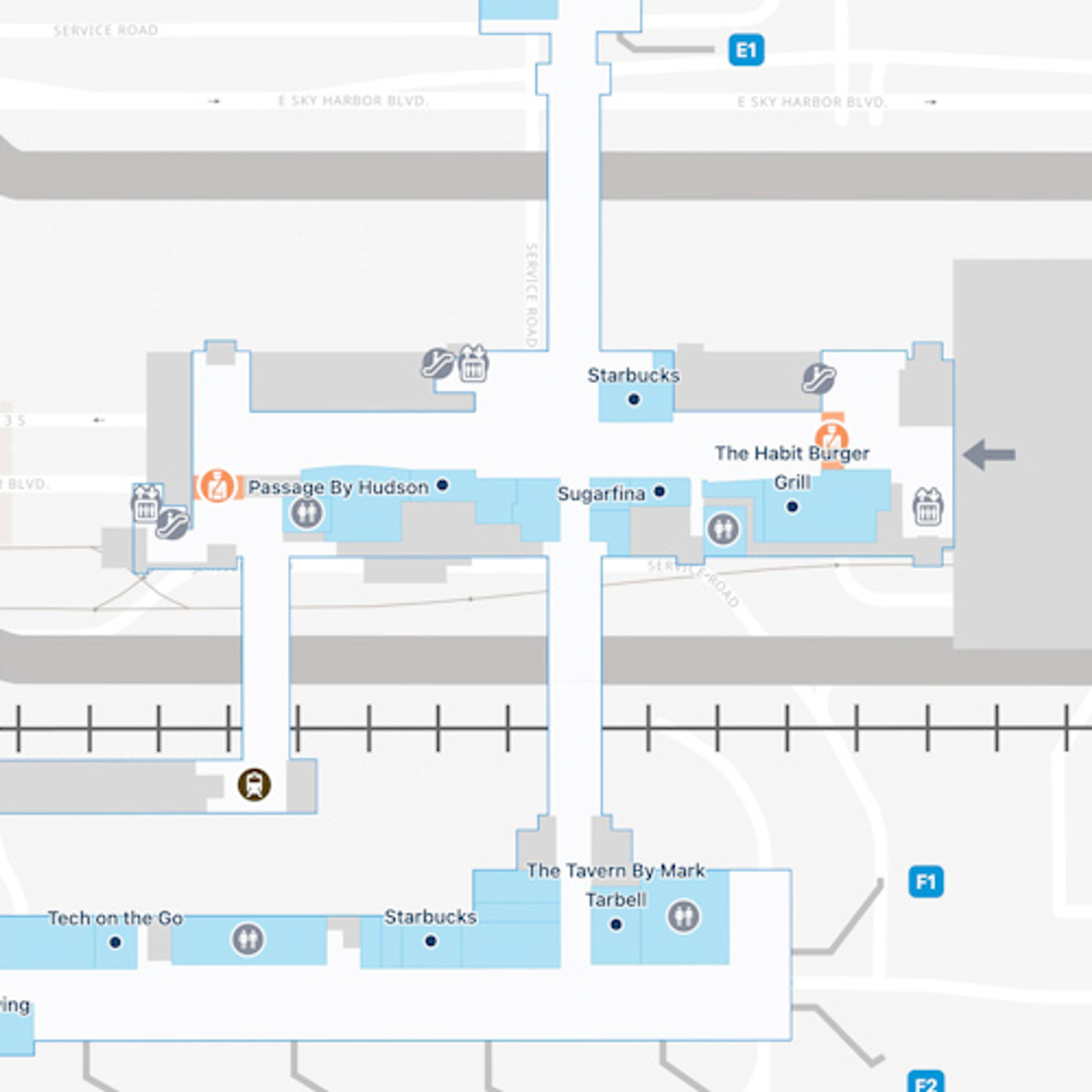 Phoenix Airport Terminal 3 Map