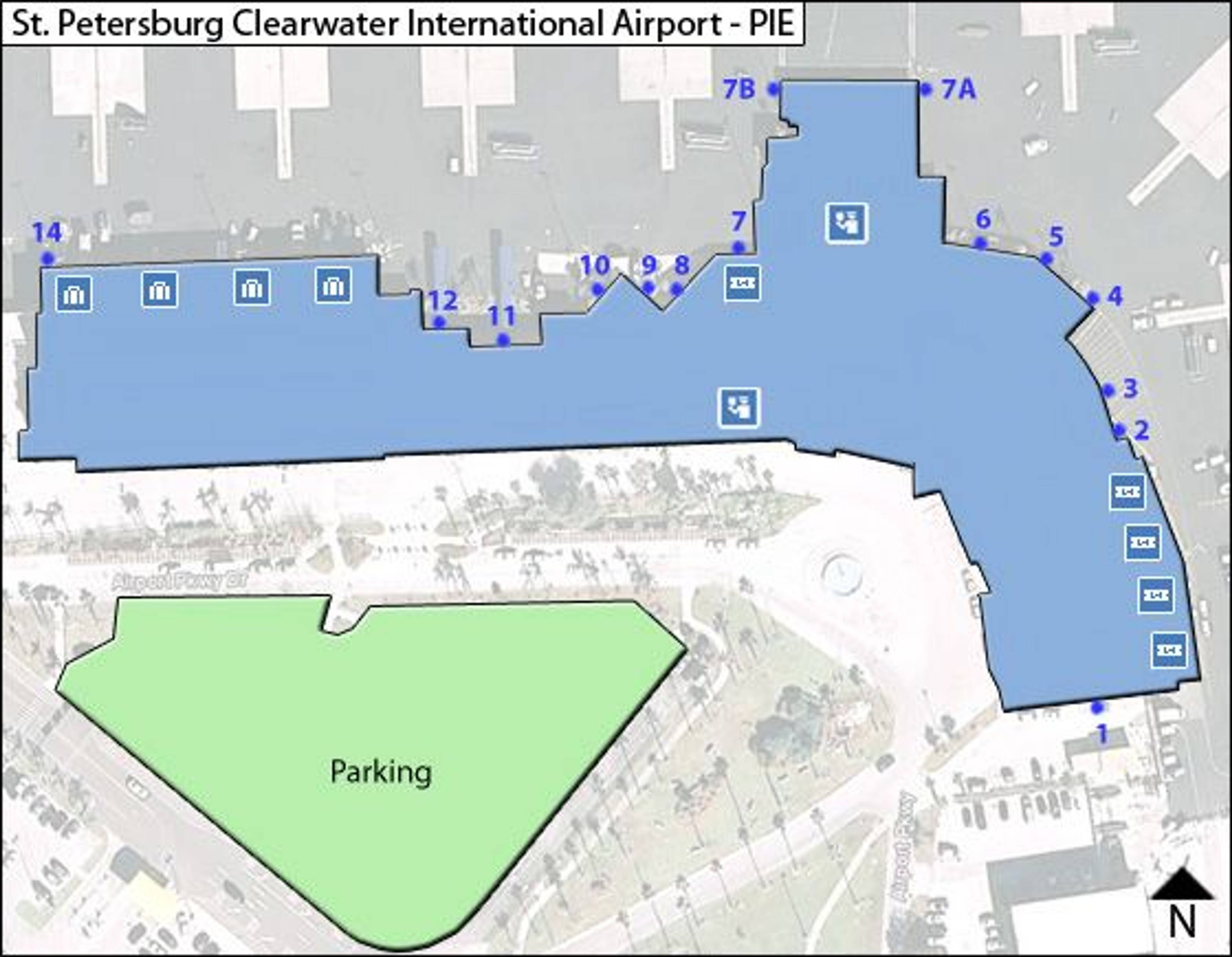 Clearwater Airport Overview Map