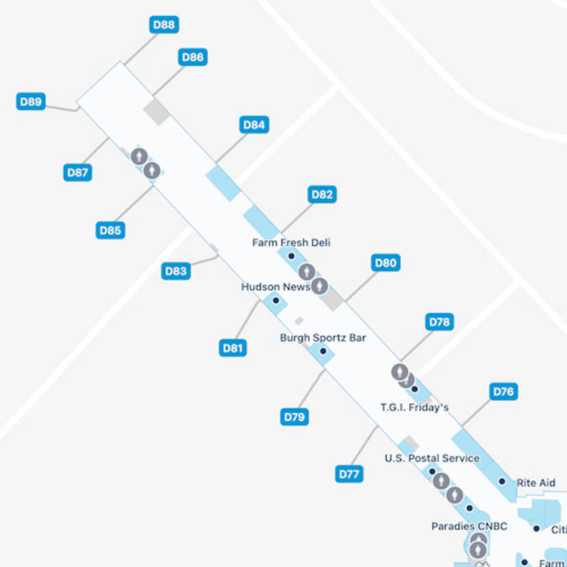 Pittsburgh Airport Map | PIT Terminal Guide