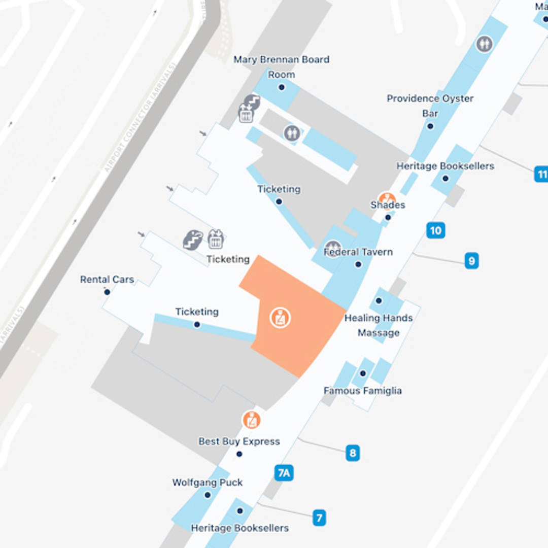 Providence Green Airport Map | PVD Terminal Guide