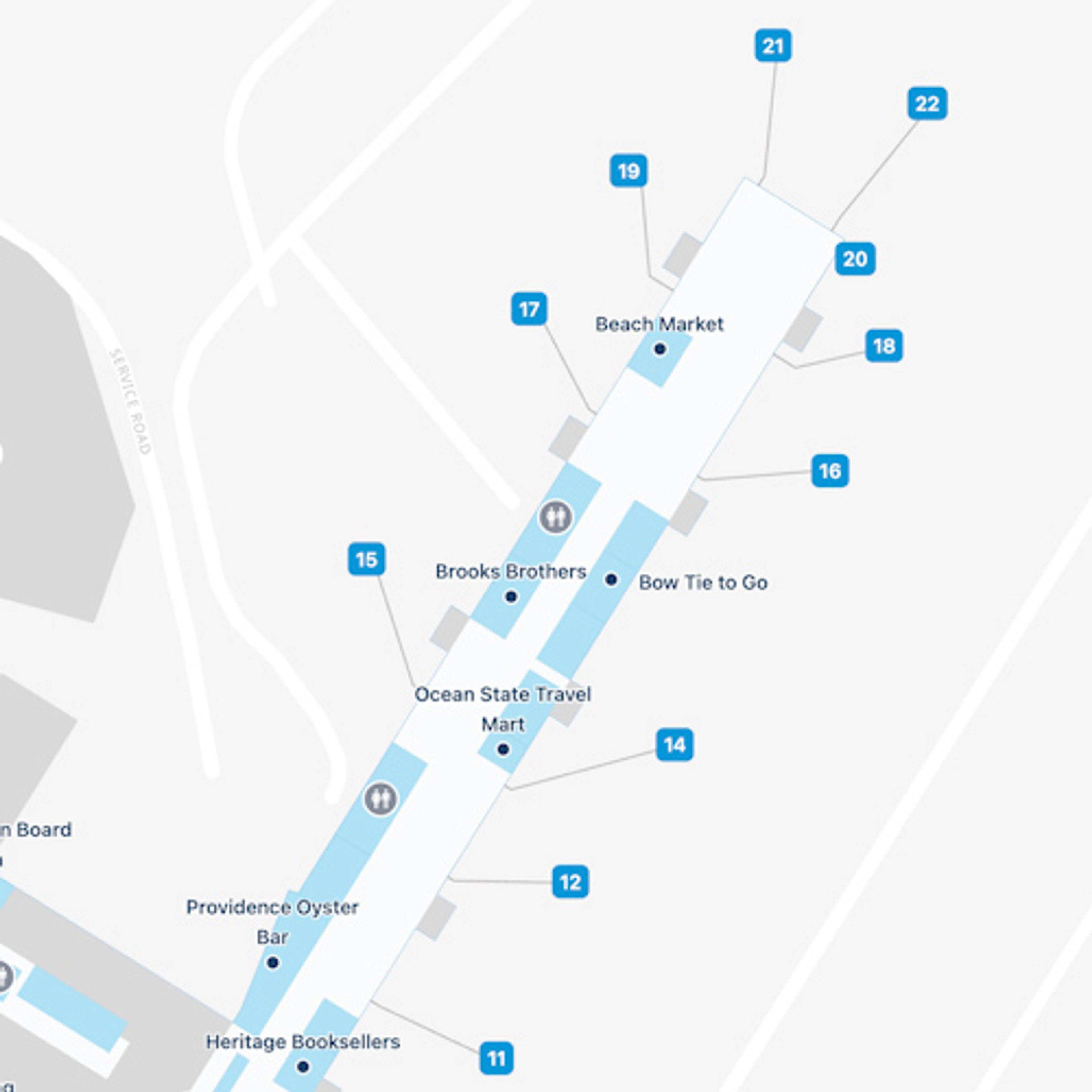 Warwick Airport North Concourses Map