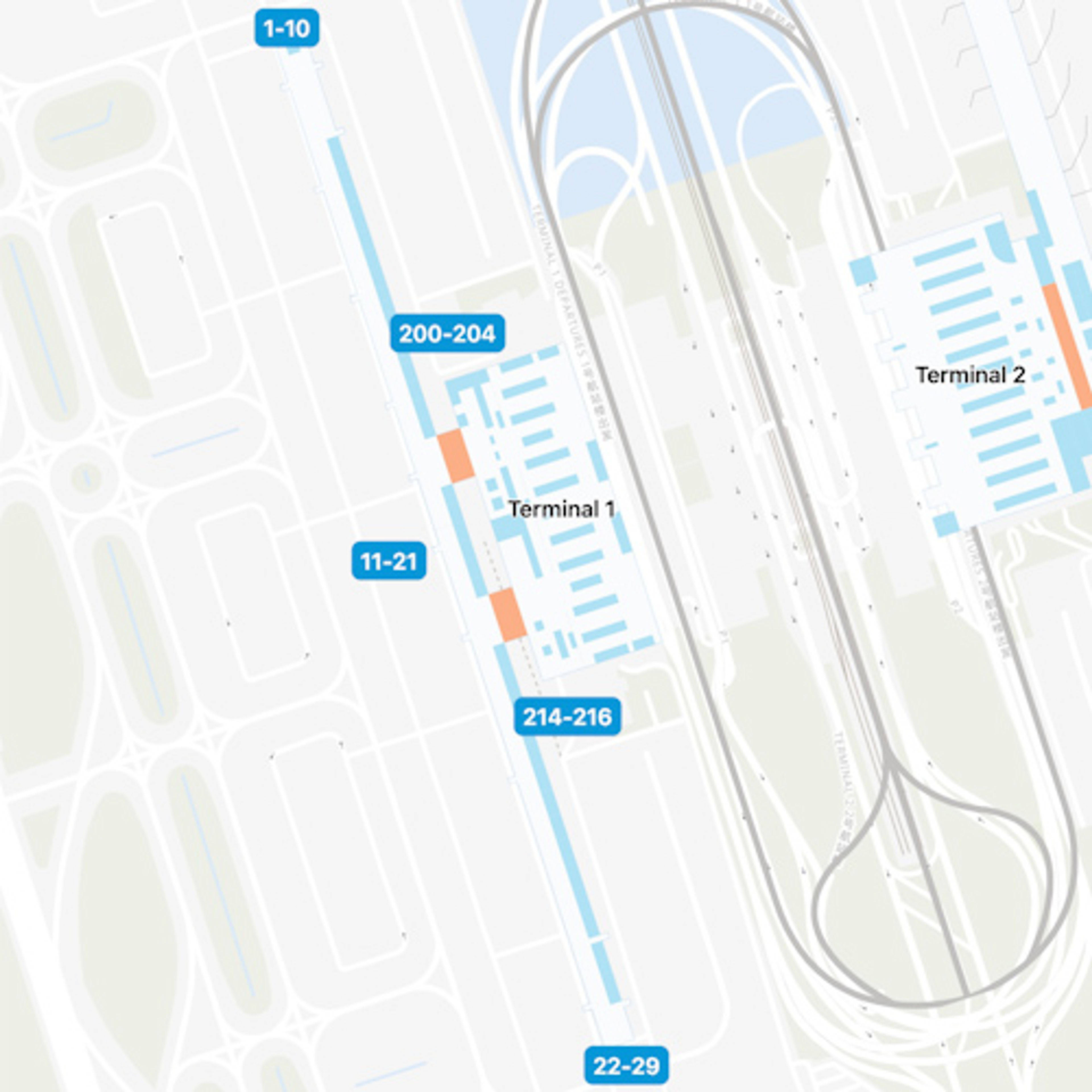 Shanghai Pudong Airport PVG Terminal 1 Map