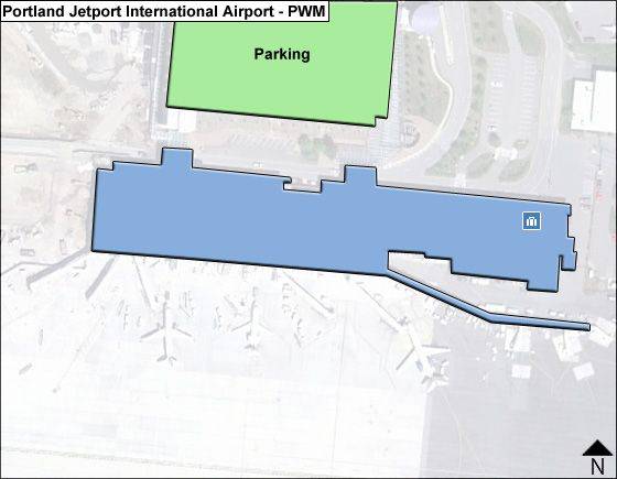 Portland Jetport Airport Map PWM Terminal Guide   Portland Jetport PWM Terminal Map 