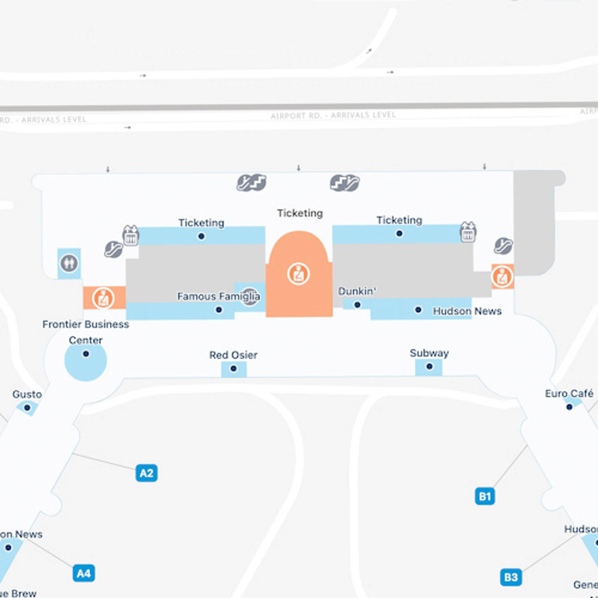 Rochester Airport Map | ROC Terminal Guide