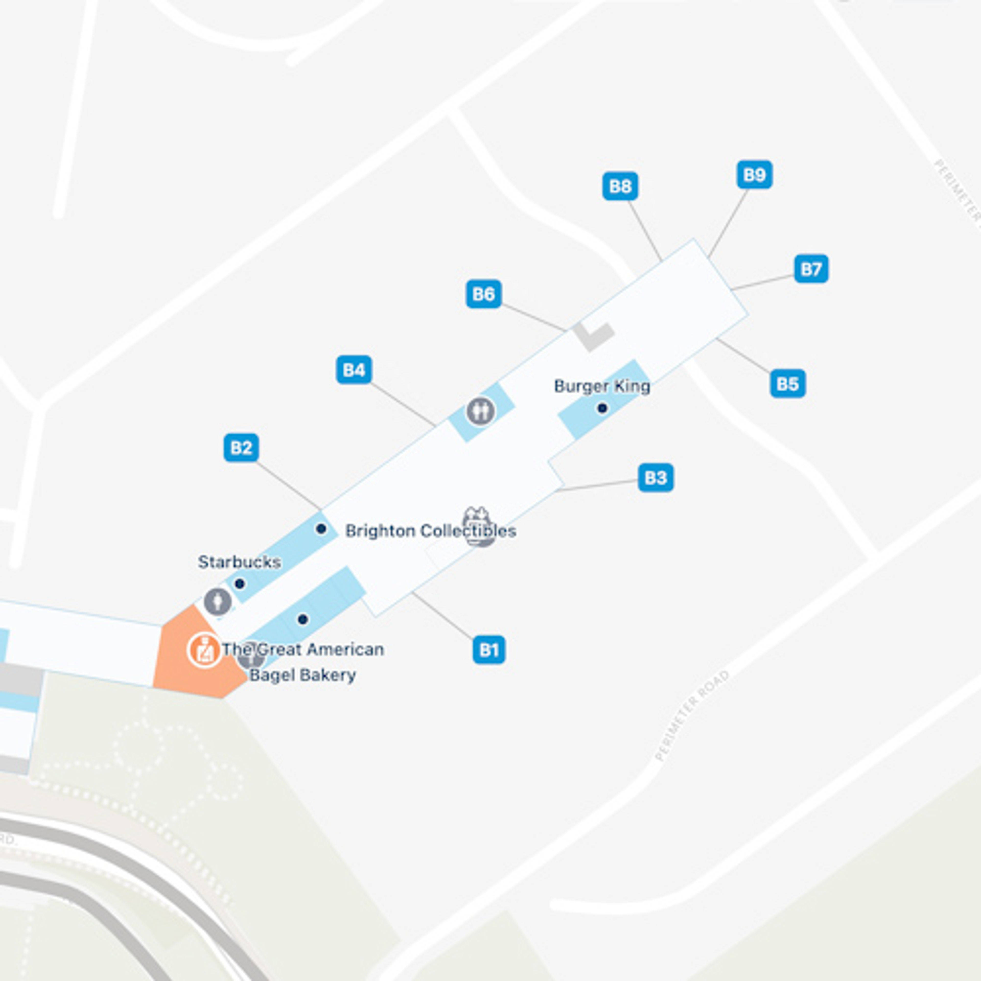 Fort Myers Airport Concourse B Map