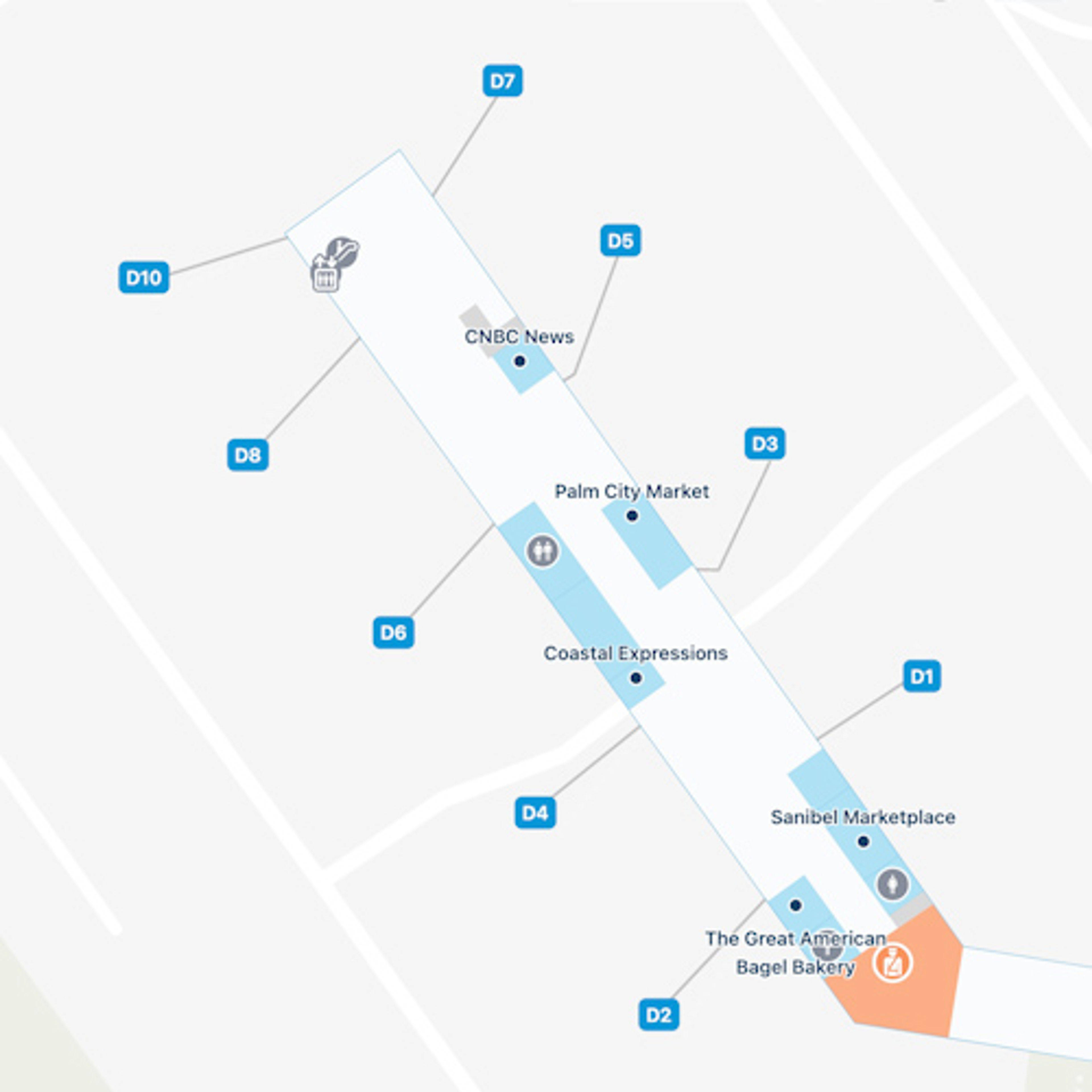 Fort Myers Airport Concourse D Map