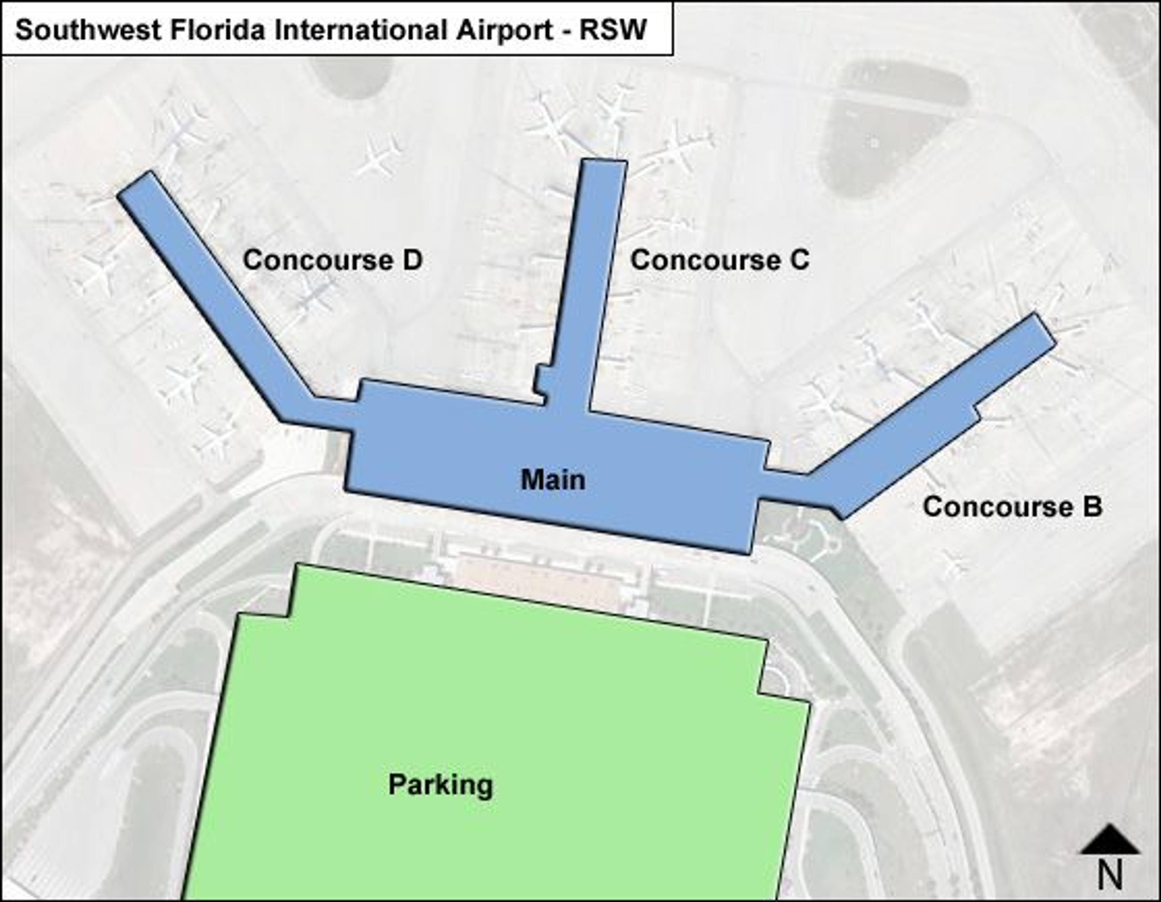Fort Myers Airport Overview Map