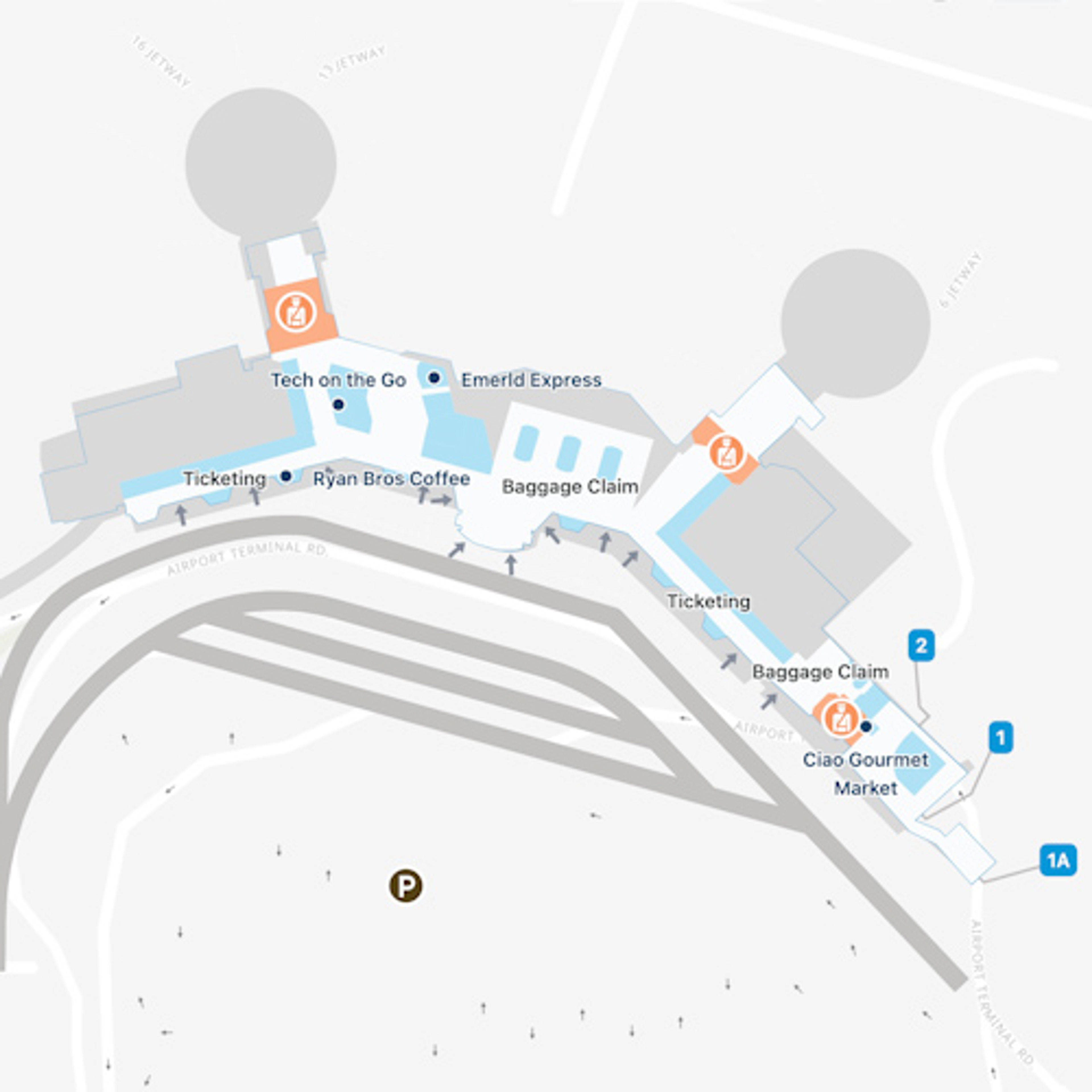 San Diego Airport Terminal 1 Map