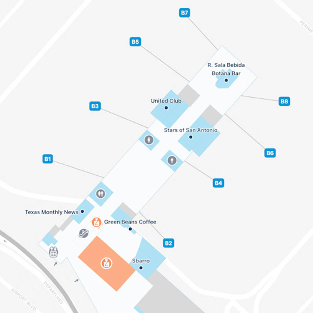 San Antonio Airport Map | SAT Terminal Guide