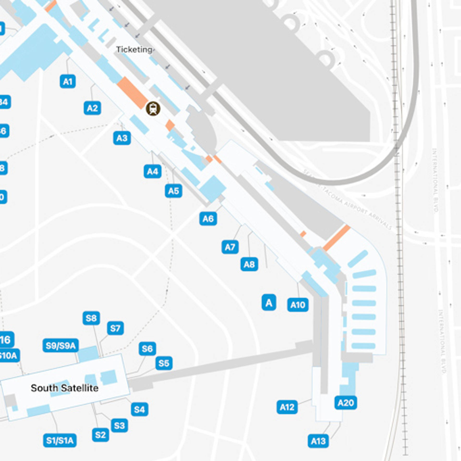 Seattle Tacoma Airport SEA Concourse C Map